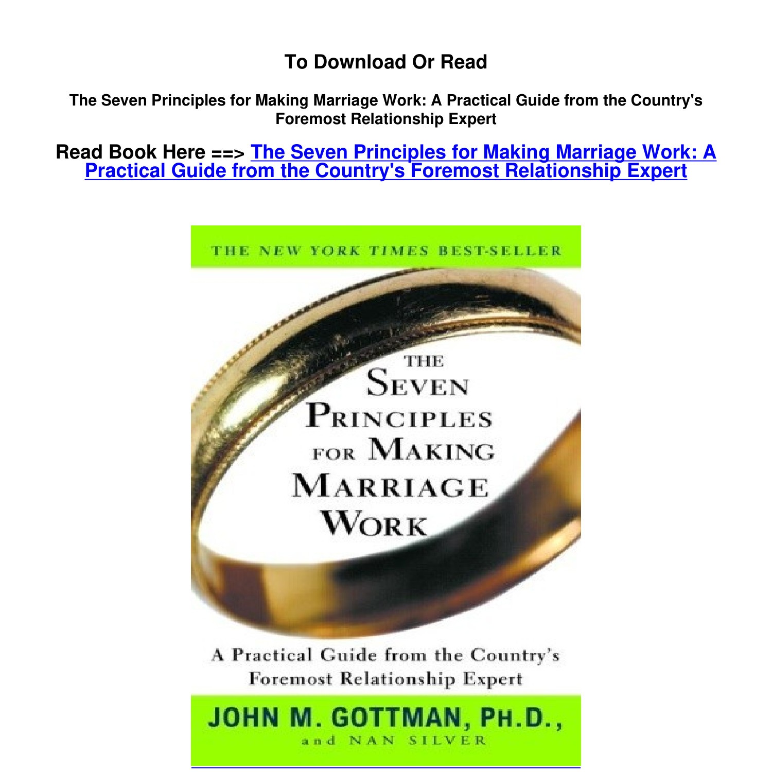 the seven principles of making marriage work pdf download