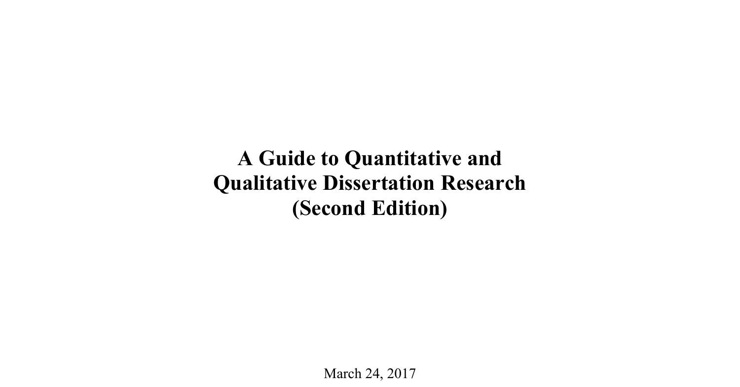 quantitative dissertation research