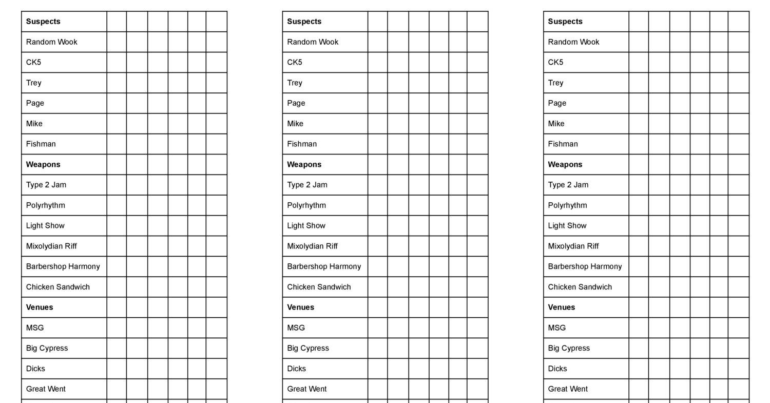 Printable Clue Detective Notes Printable Word Searches