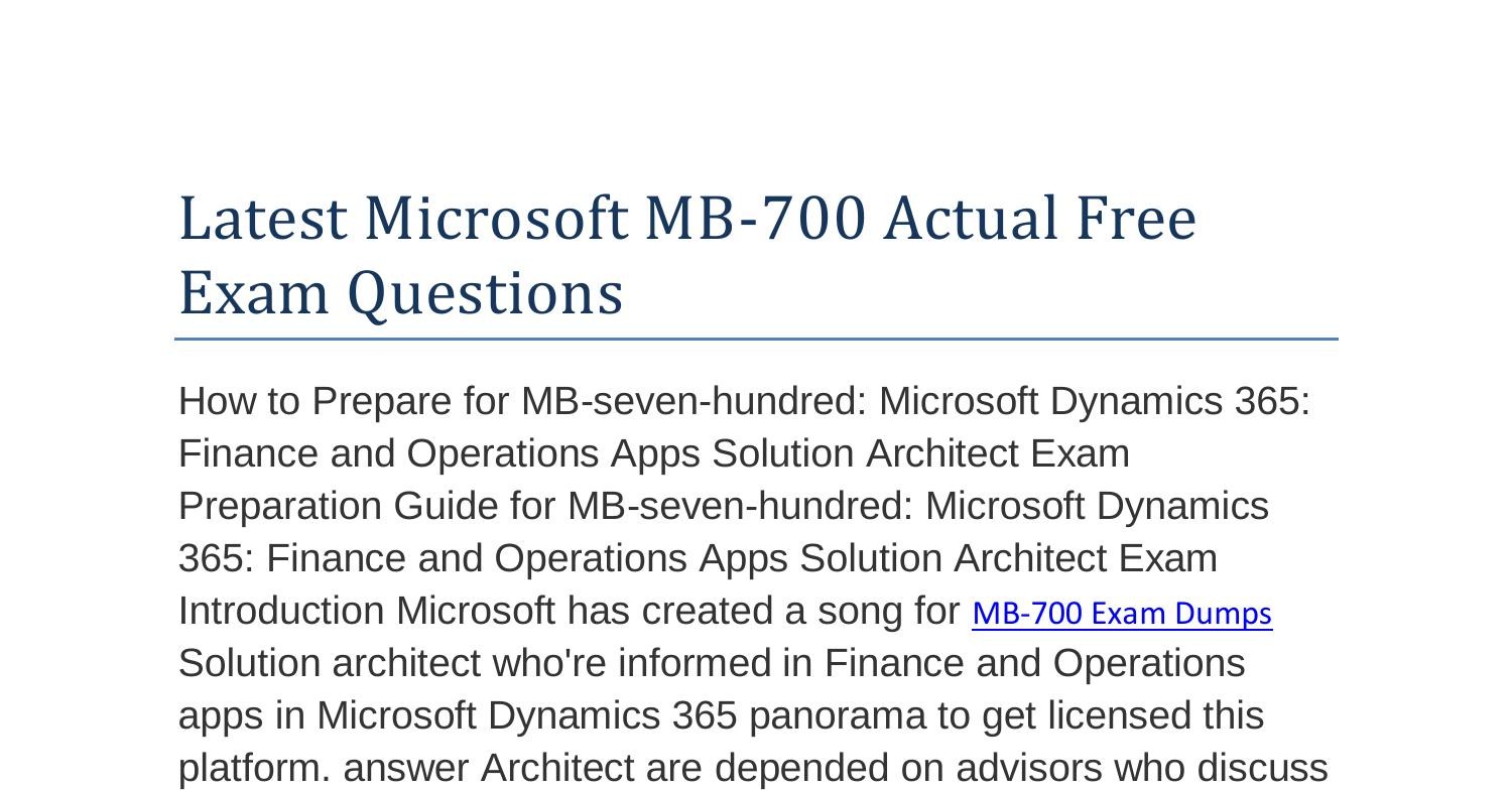 Pass MB-700 Guide