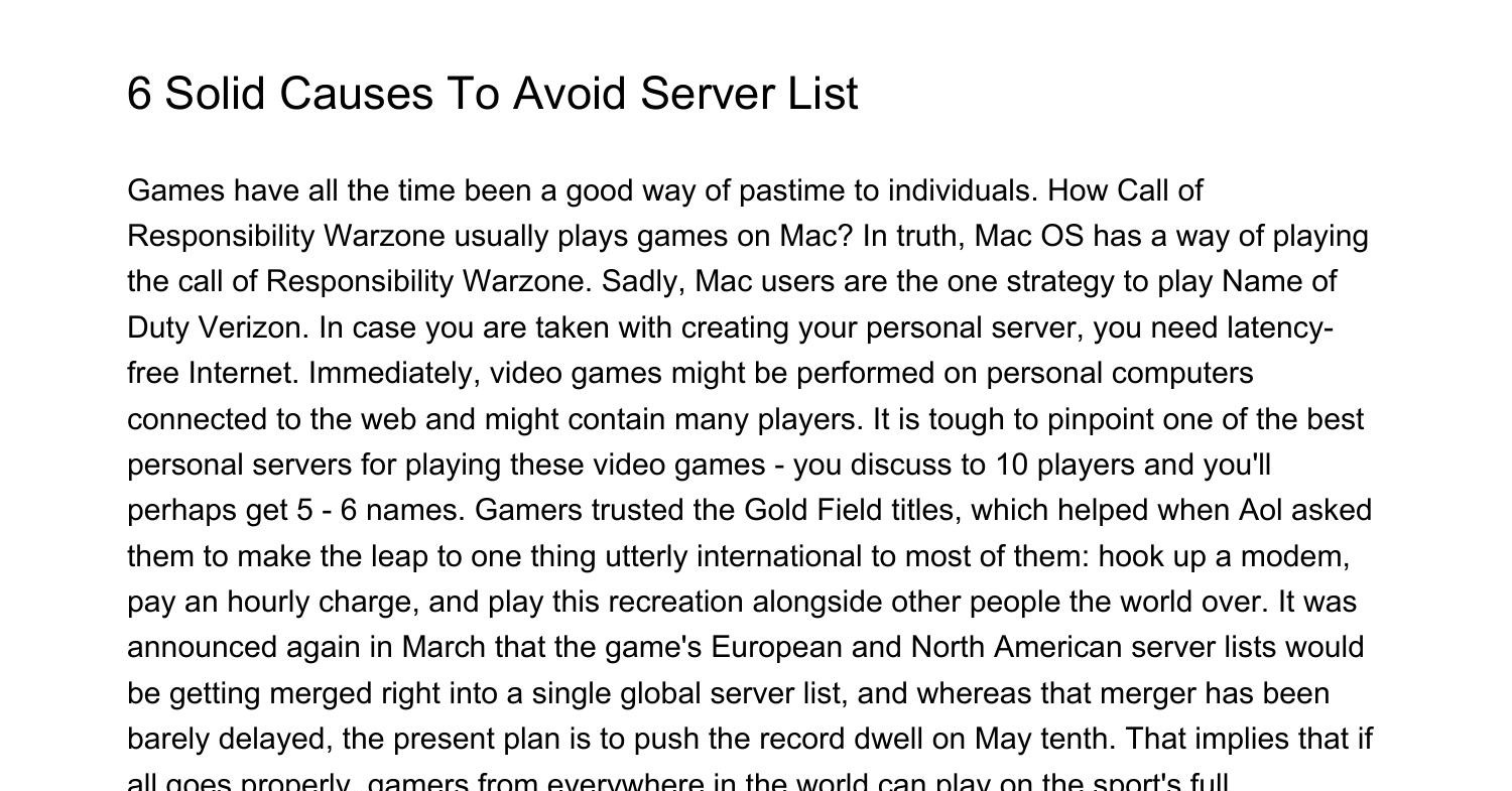 nine-solid-reasons-to-keep-away-from-server-listcezxx-pdf-pdf-docdroid