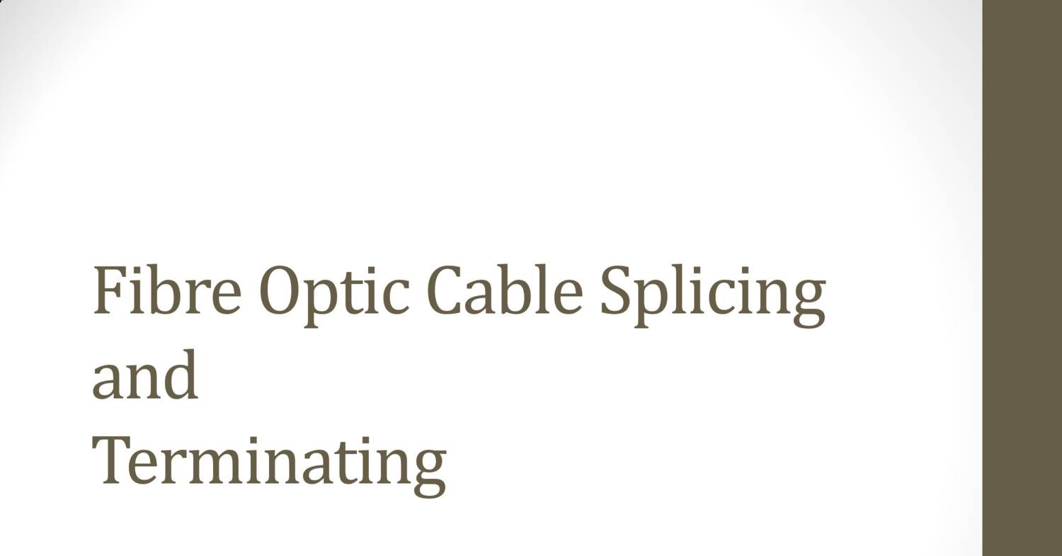 fo cable splicing