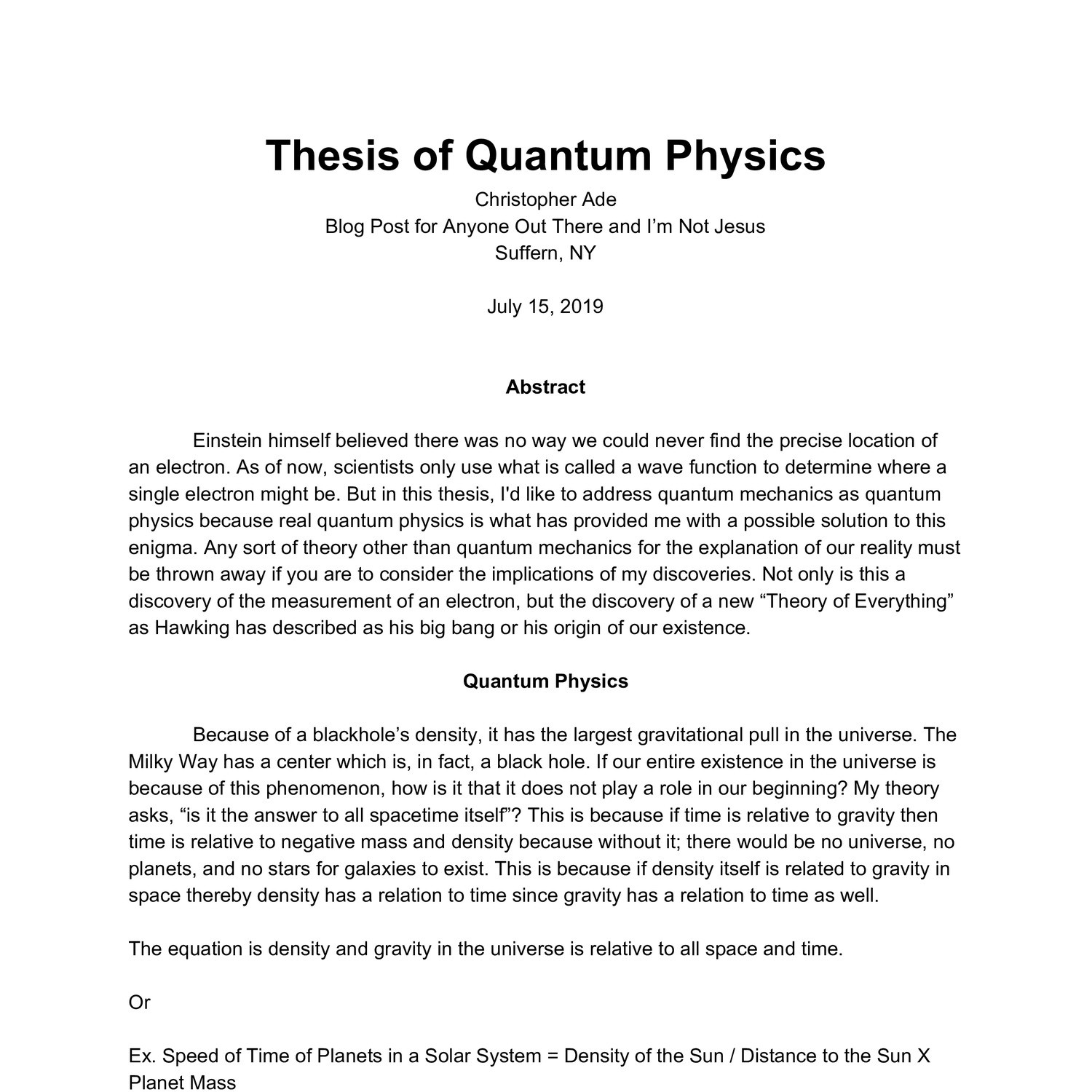 research paper physics journal