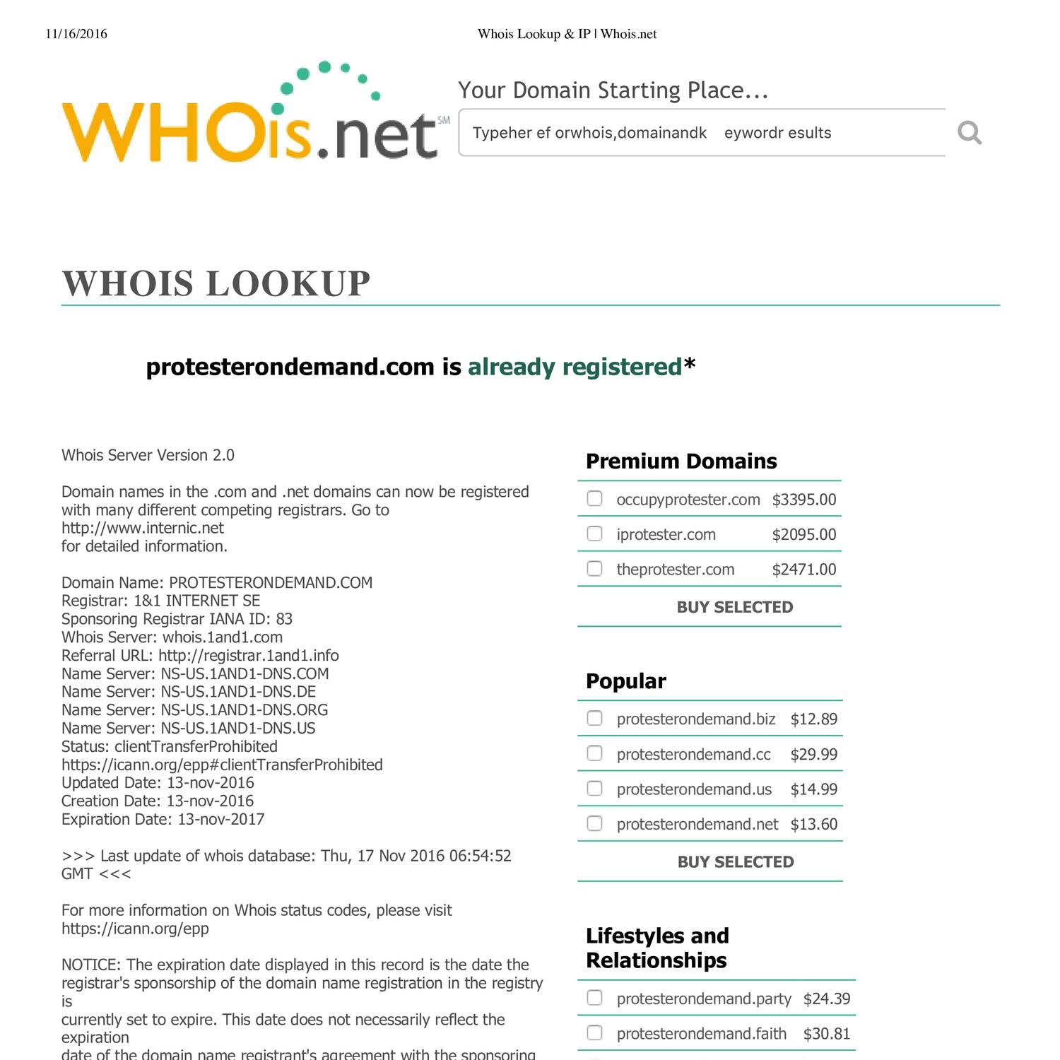 Whois Lookup Dominio - IP 190.181.147.44, PDF, Information Age