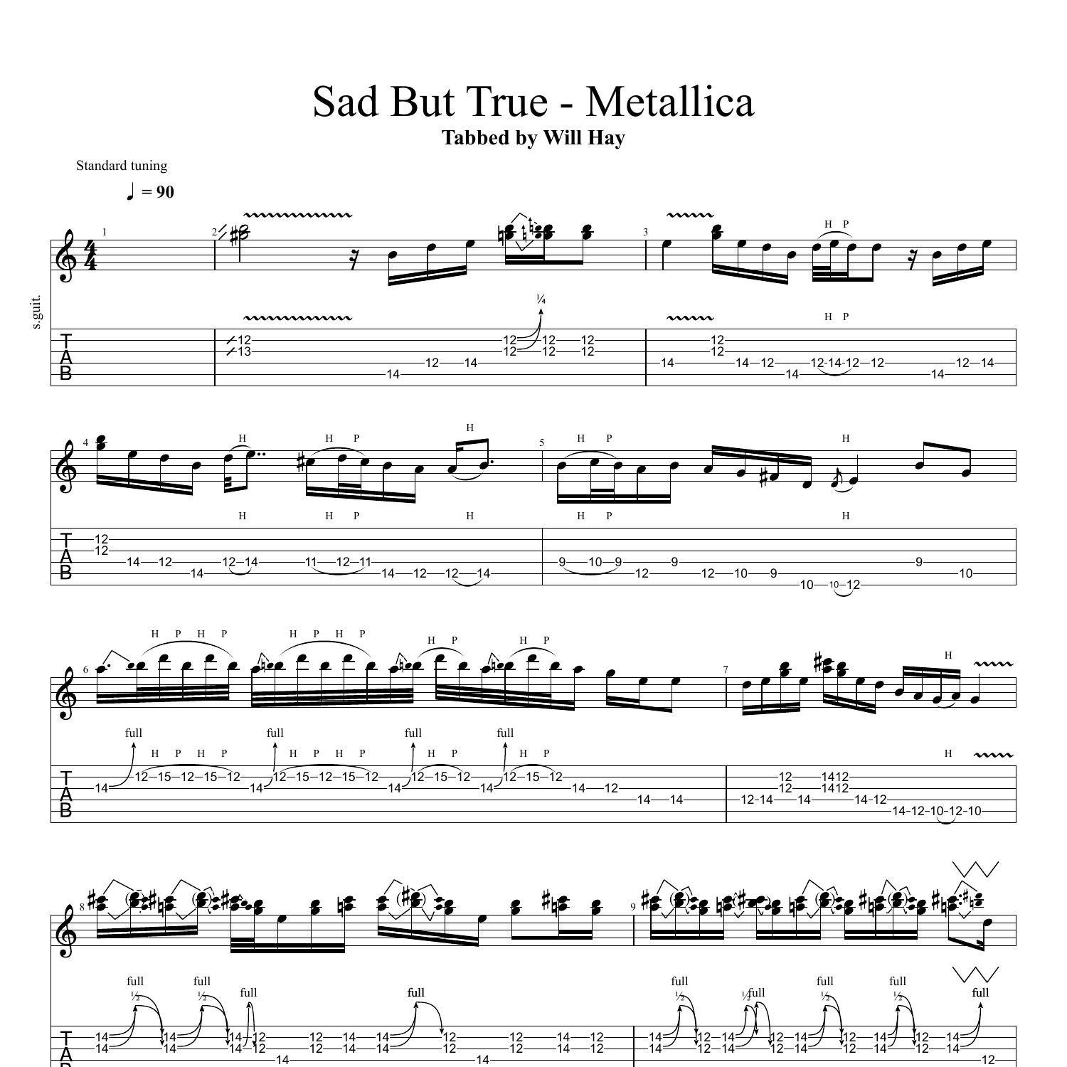 Sad But true solo tab.pdf | DocDroid