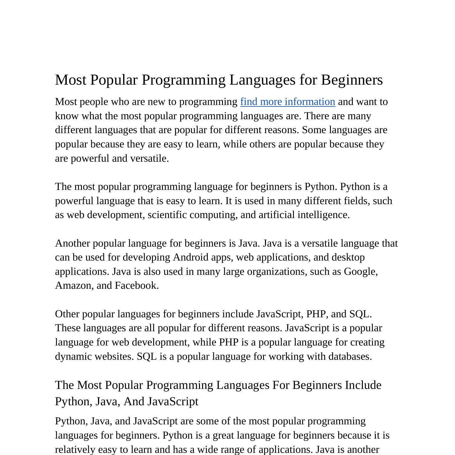 most-popular-programming-languages-for-beginners-docx-docdroid