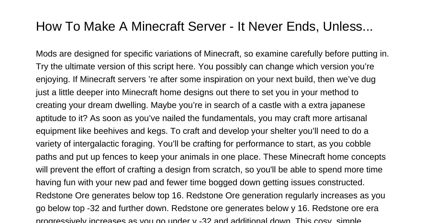 how-to-make-a-minecraft-server-it-by-no-means-ends-untilibqpp-pdf-pdf