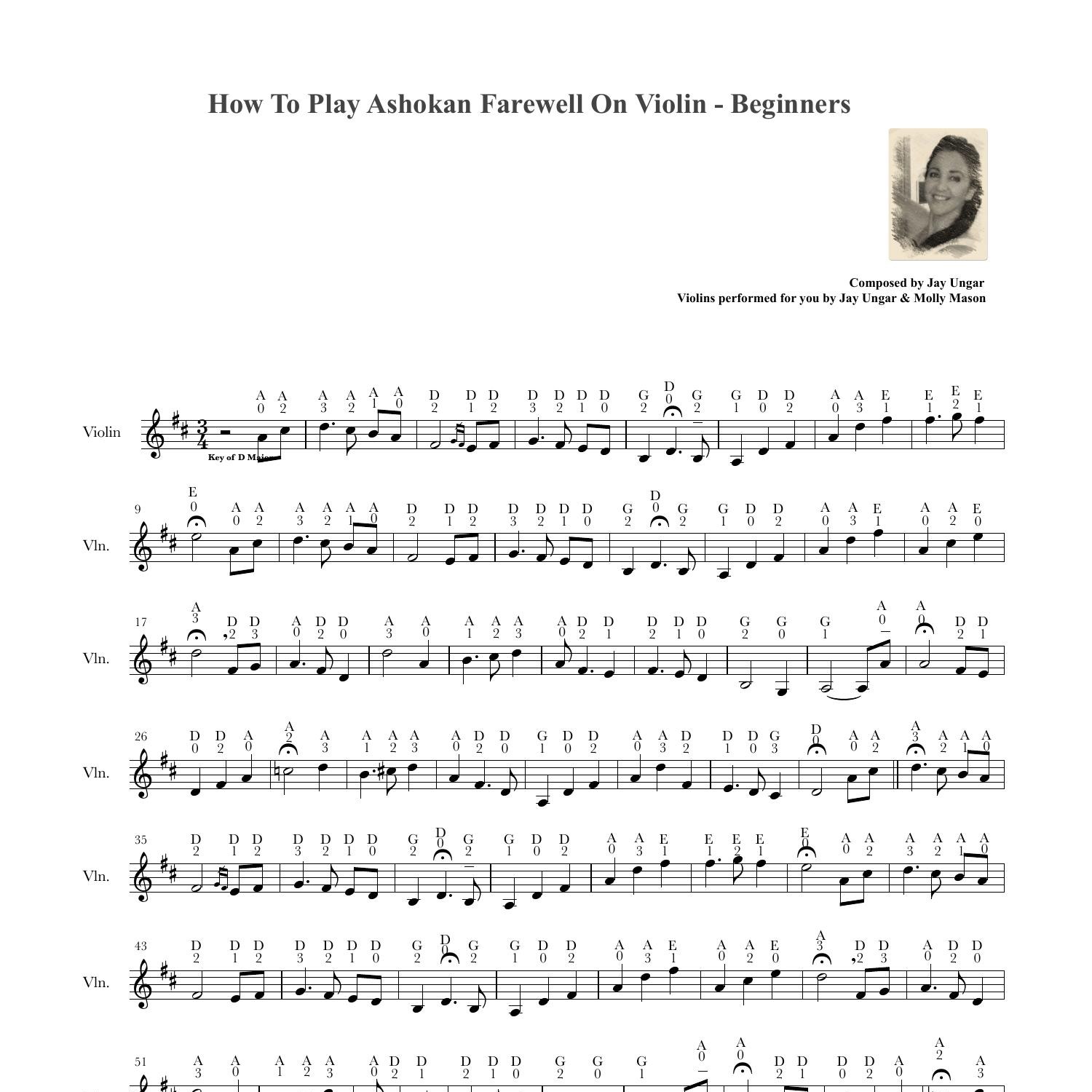 How To Play Ashokan Farewell On Violin - Beginners.pdf | DocDroid