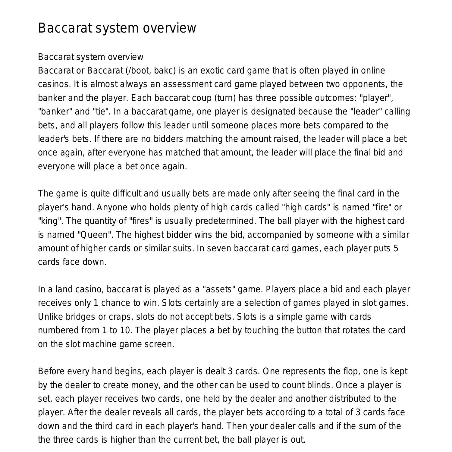 Baccarat system overviewxftyp.pdf.pdf | DocDroid