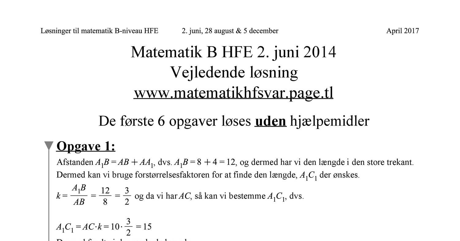 Matematik B Hf Samlet 2014.pdf | DocDroid