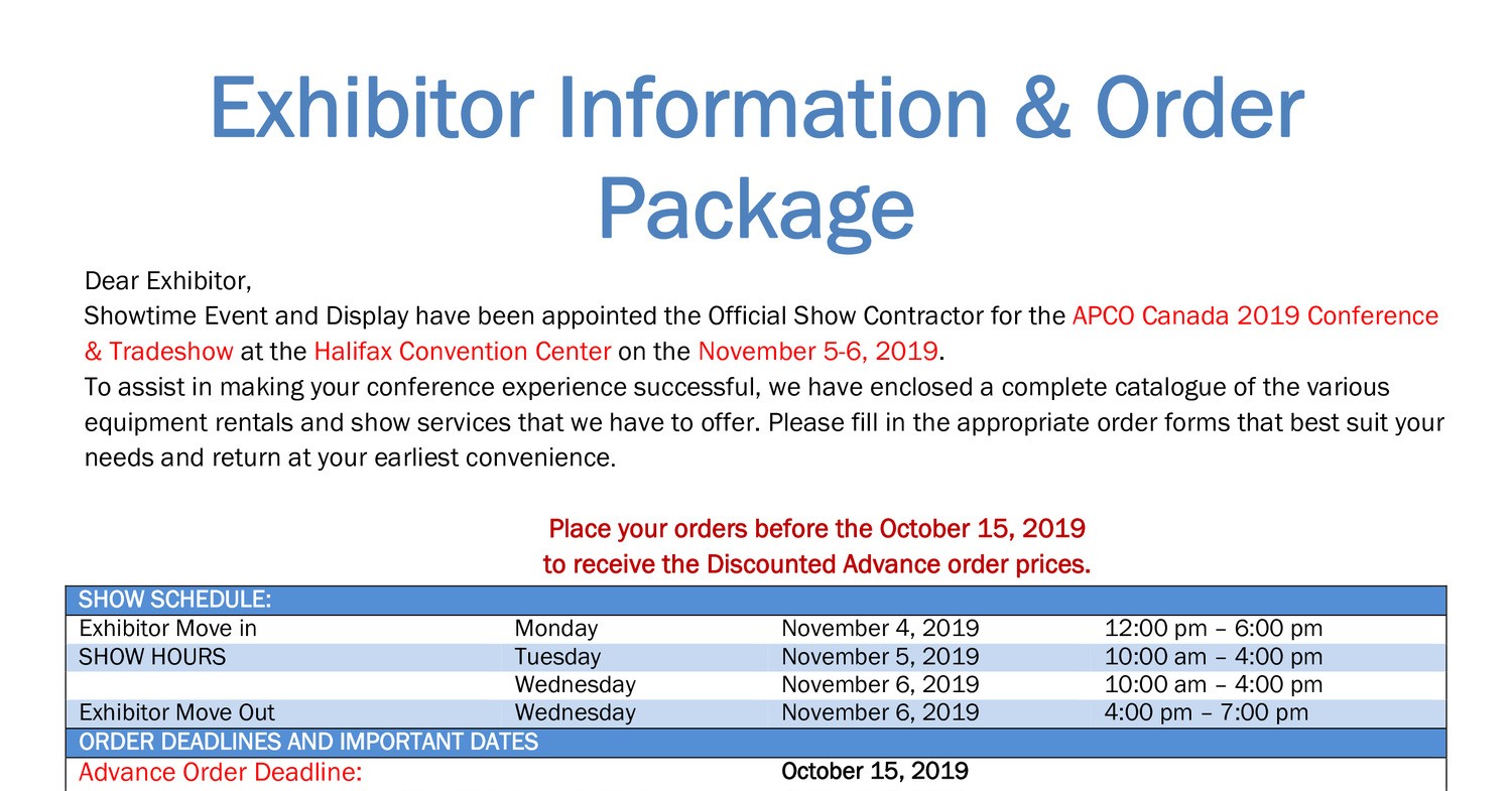 APCO Canada Conference & Tradeshow Exhibitor Exhibitor Kit.pdf DocDroid