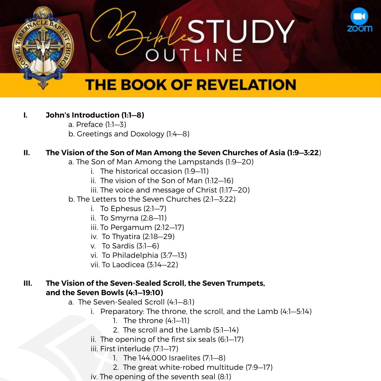 printable bible study on the book of revelation