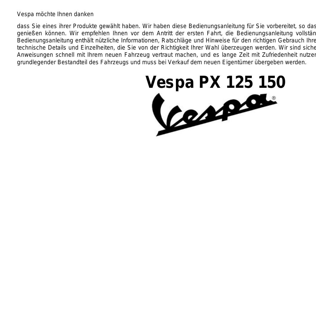 Vespa PX 125 Bedienungsanleitung.pdf | DocDroid