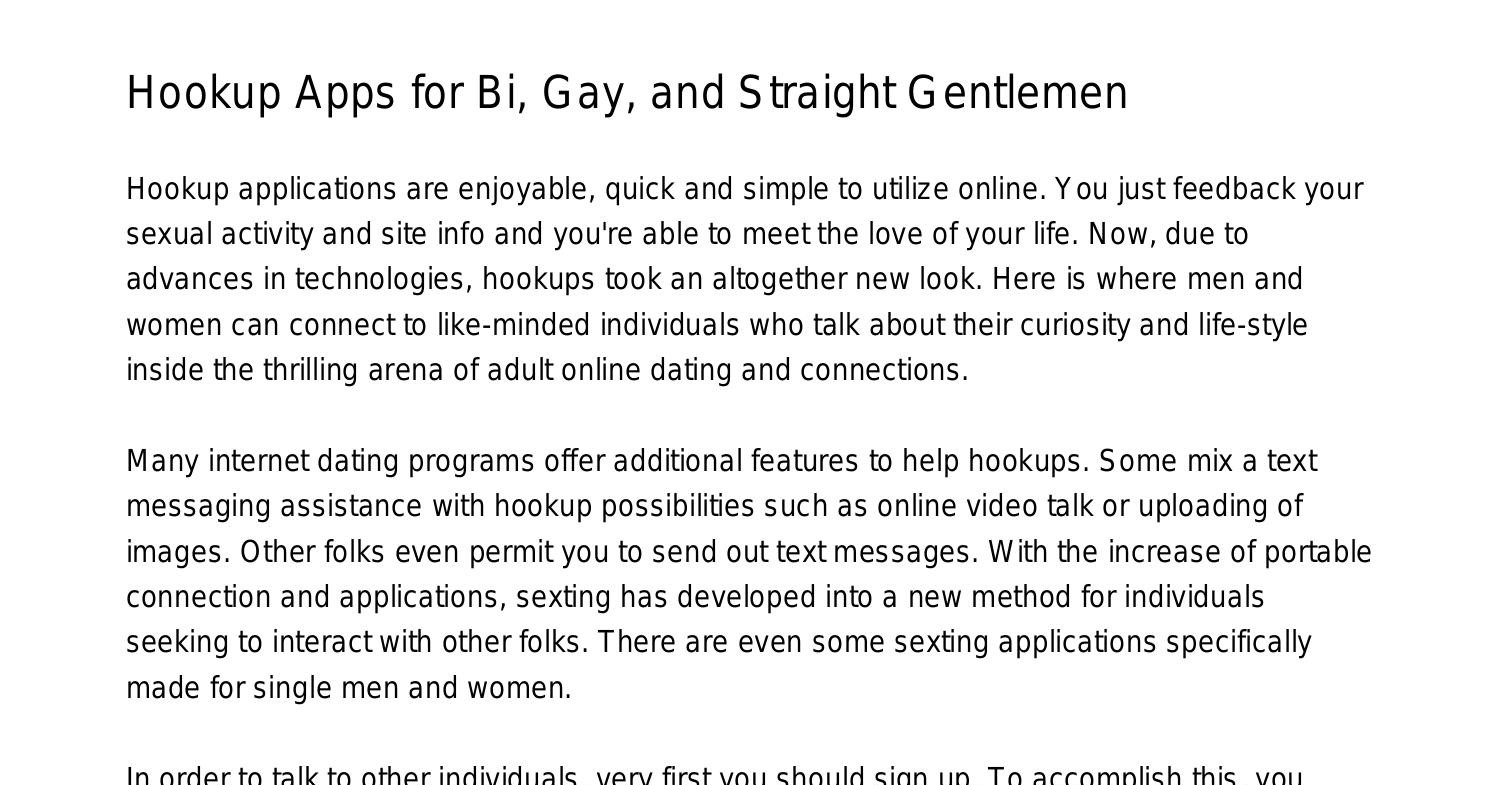 Hookup Programs for Bi Gay and Straight Menfugcx.pdf.pdf | DocDroid