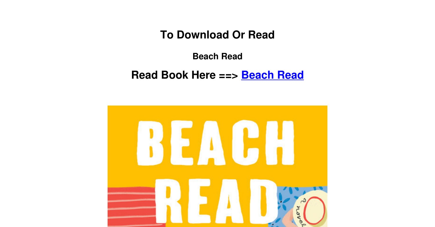 Beach Read by Emily Henry PDF: Your Ultimate Guide