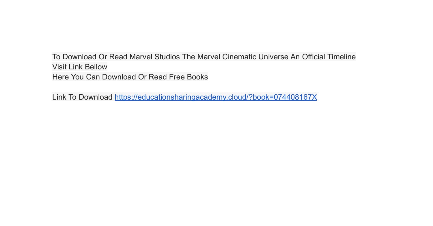 marvel timeline book free download