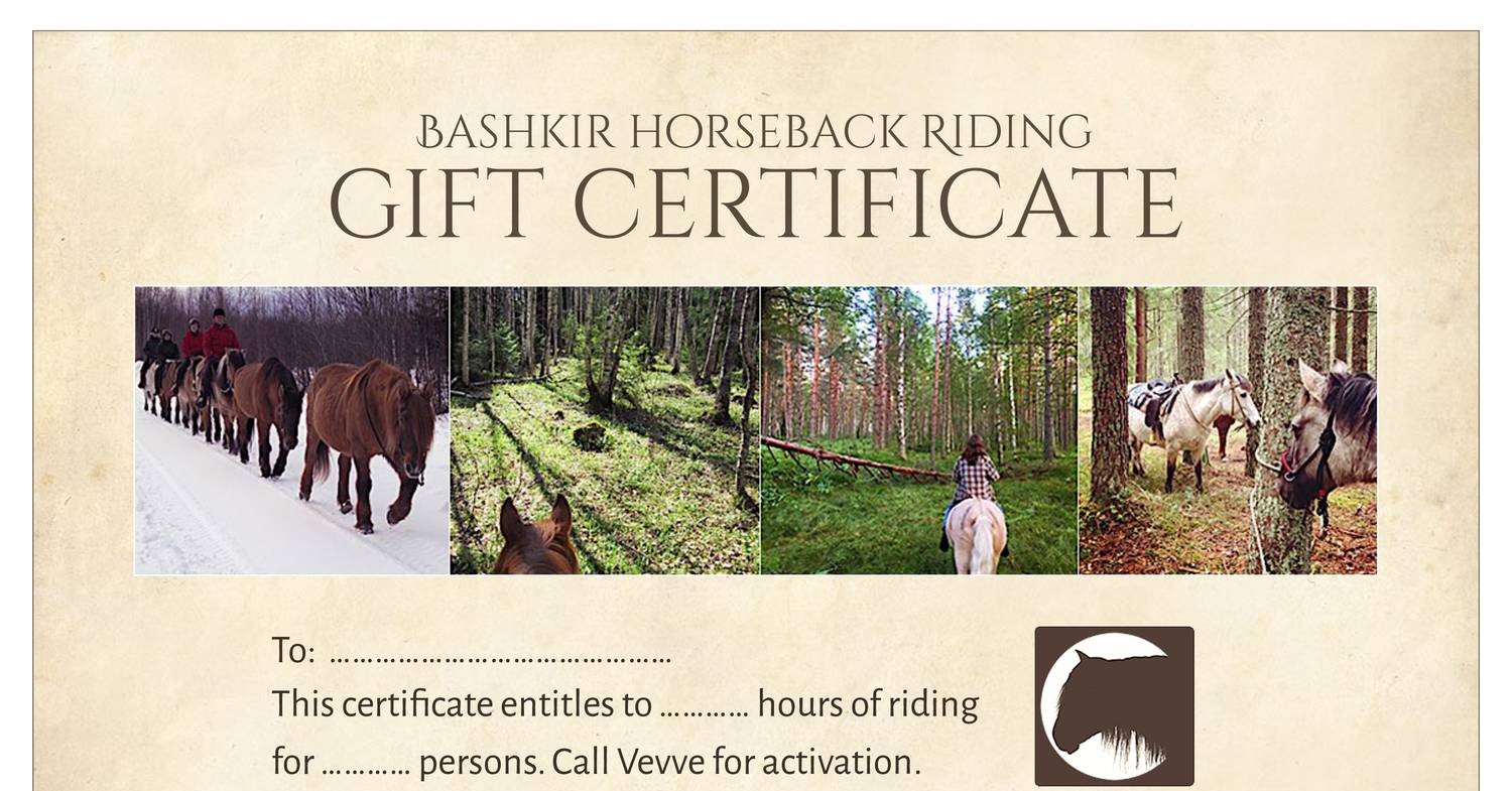 Bashkir Horse Riding Gift Certificate pdf DocDroid