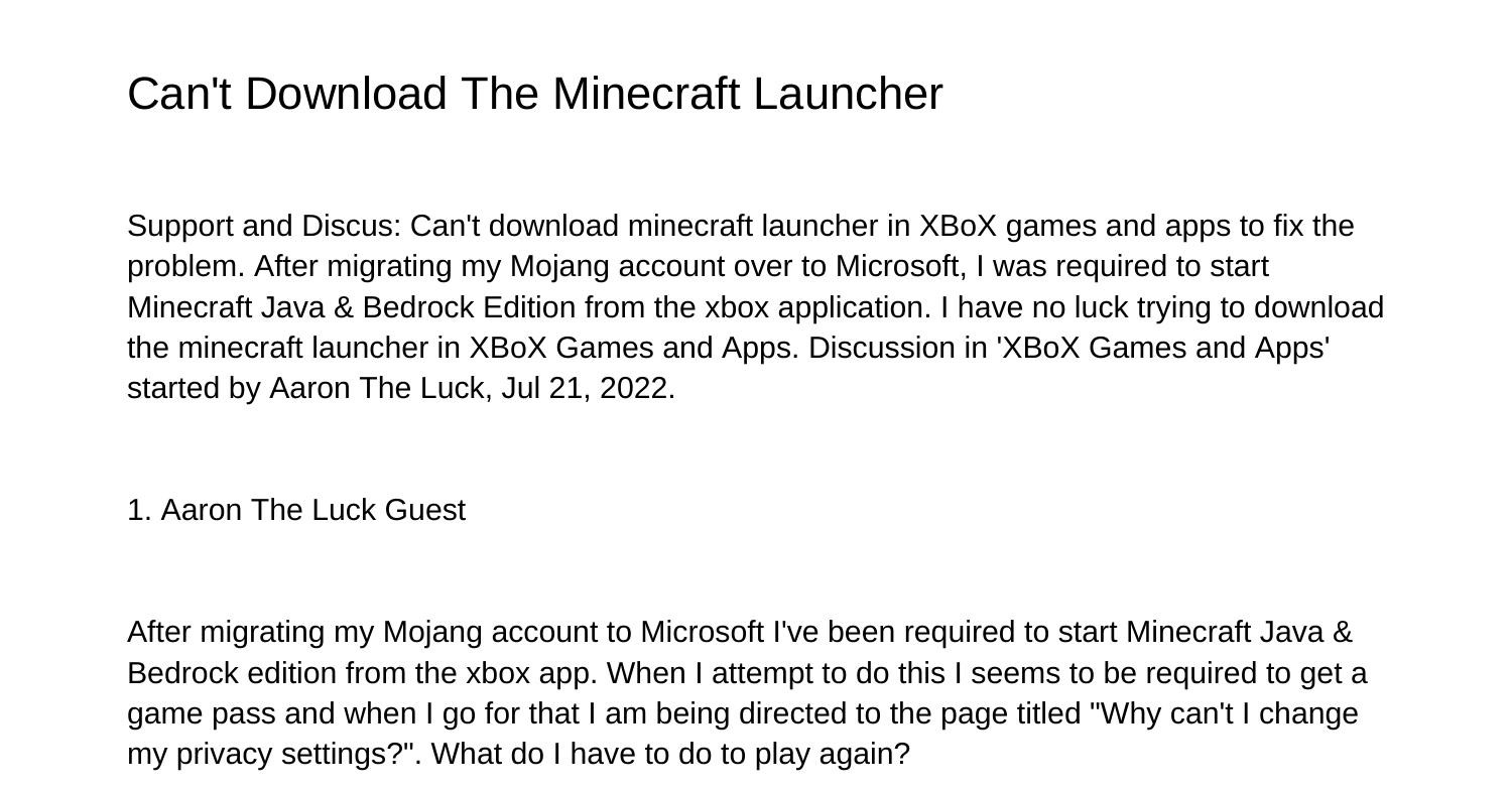 mac cant download new minecraft launcher