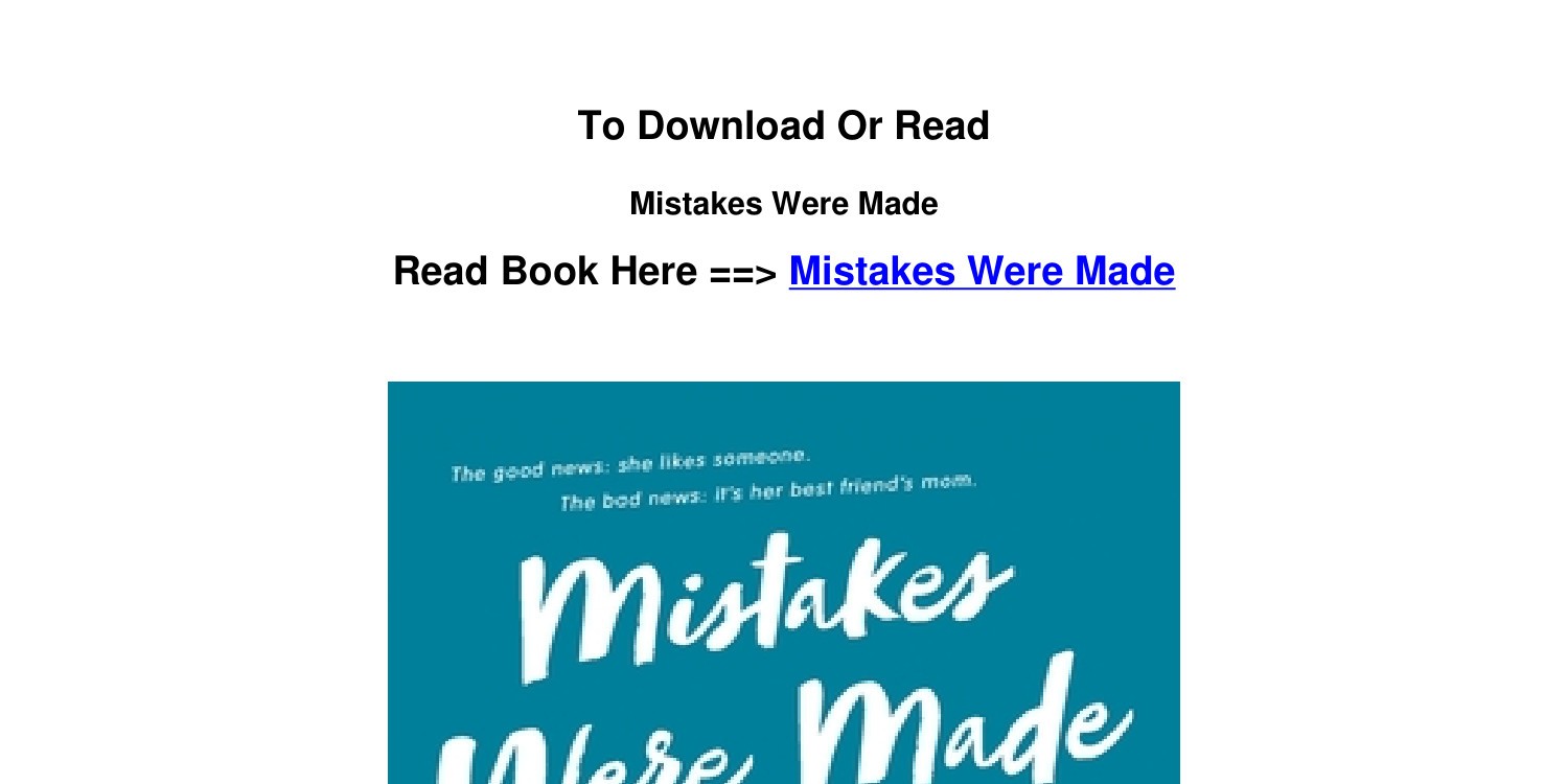 Mistakes Were Made eBook by Meryl Wilsner - EPUB Book