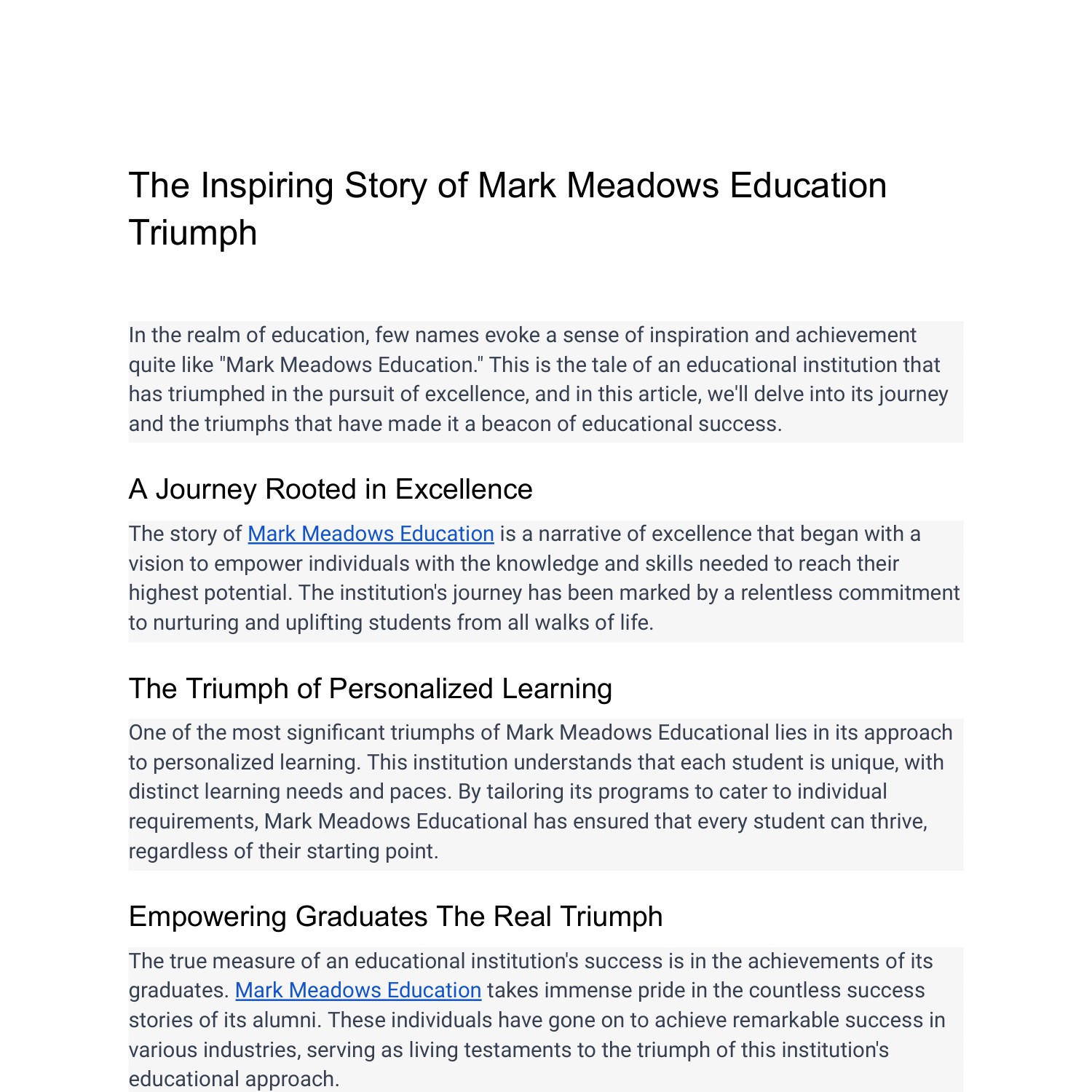 inspiring stories education