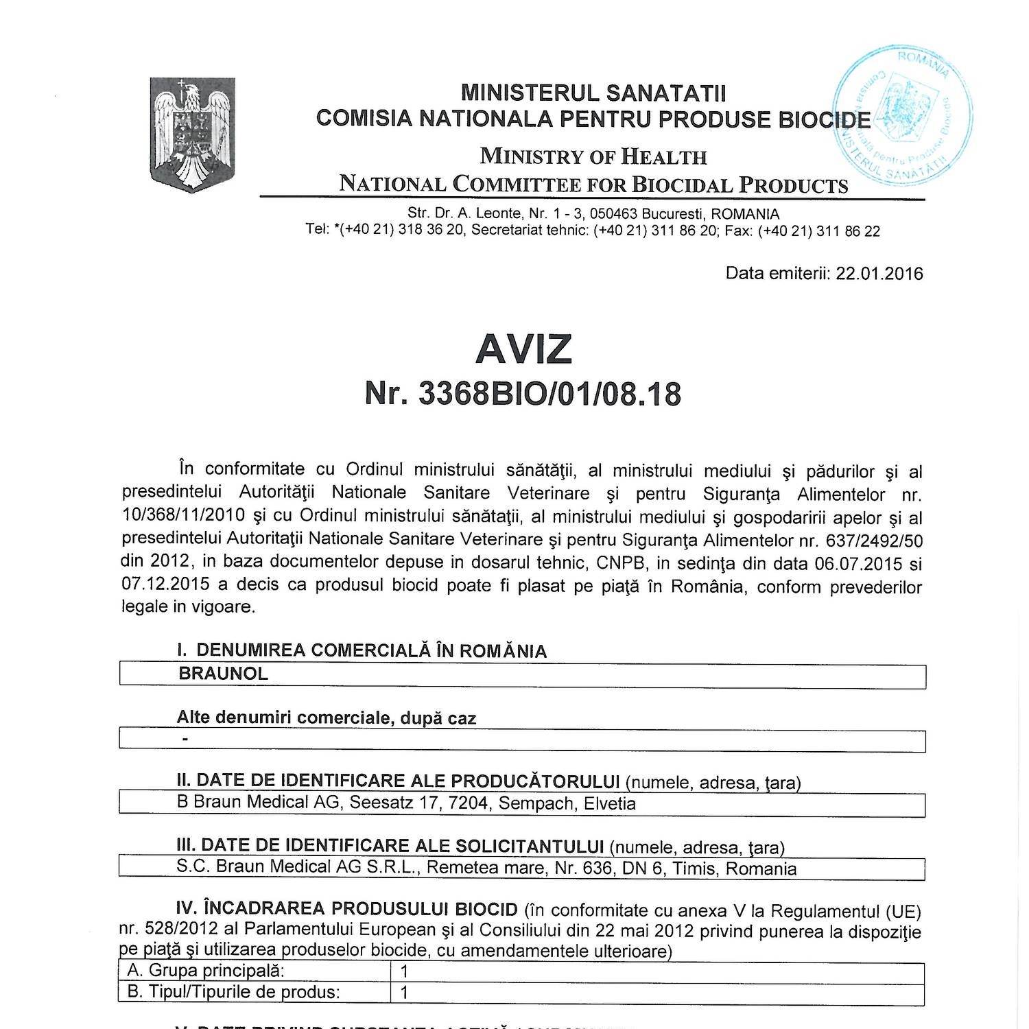 Aviz Si Prelungire Aviz Braunol Pdf Docdroid