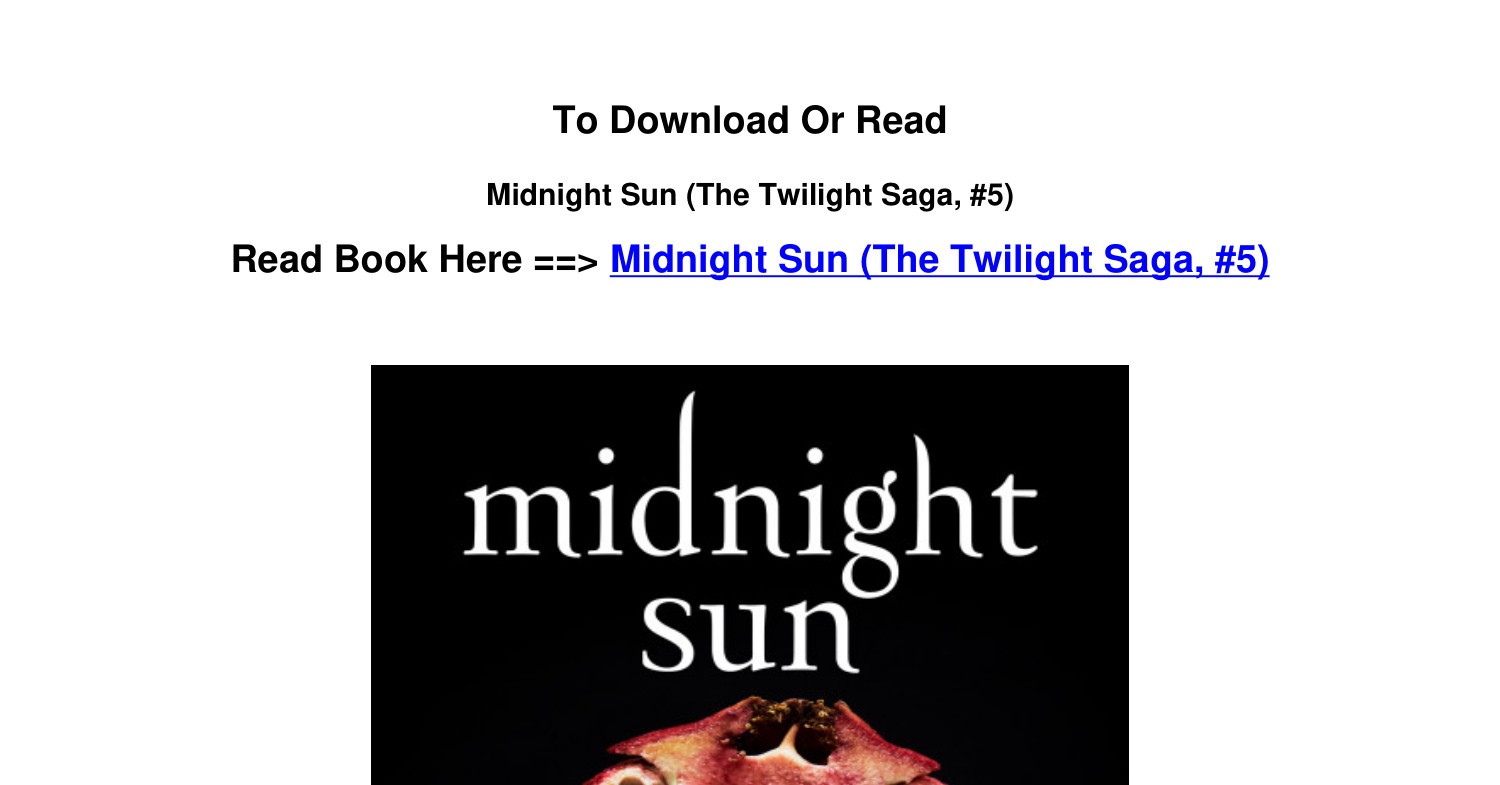 Twilight Saga - Midnight Sun, PDF