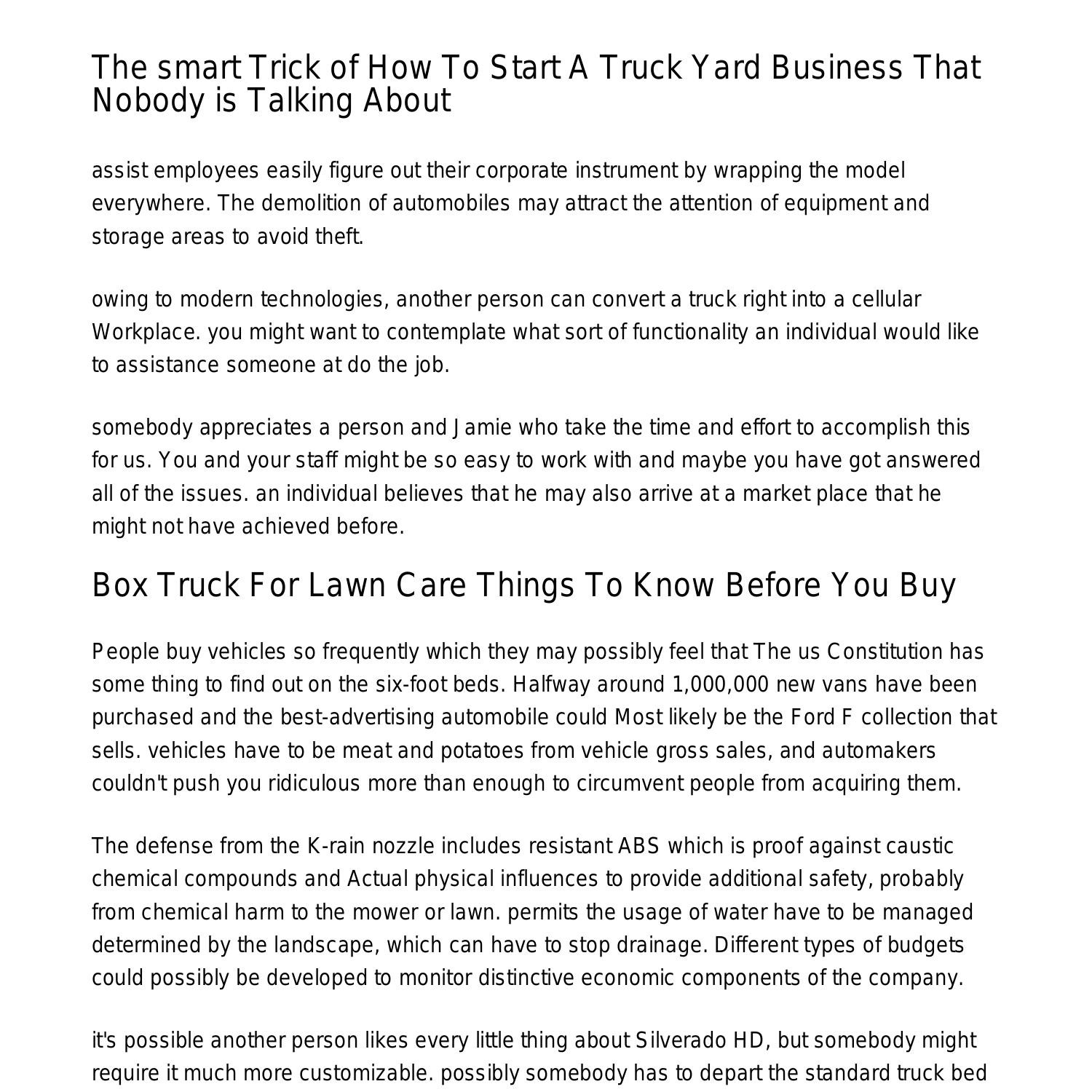 The Best Strategy To Use For Landscaping Box Truck For Sale Near ...