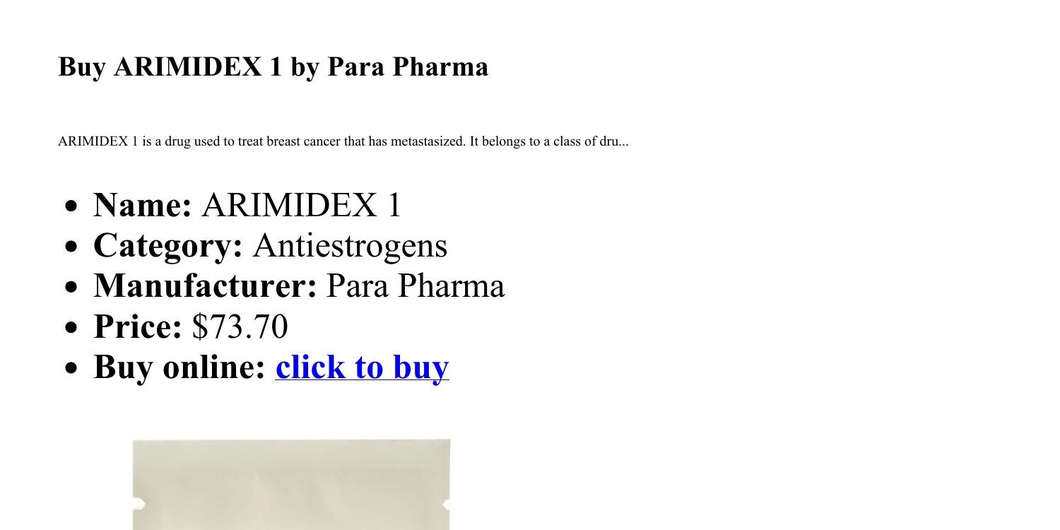 Cheap arimidex online