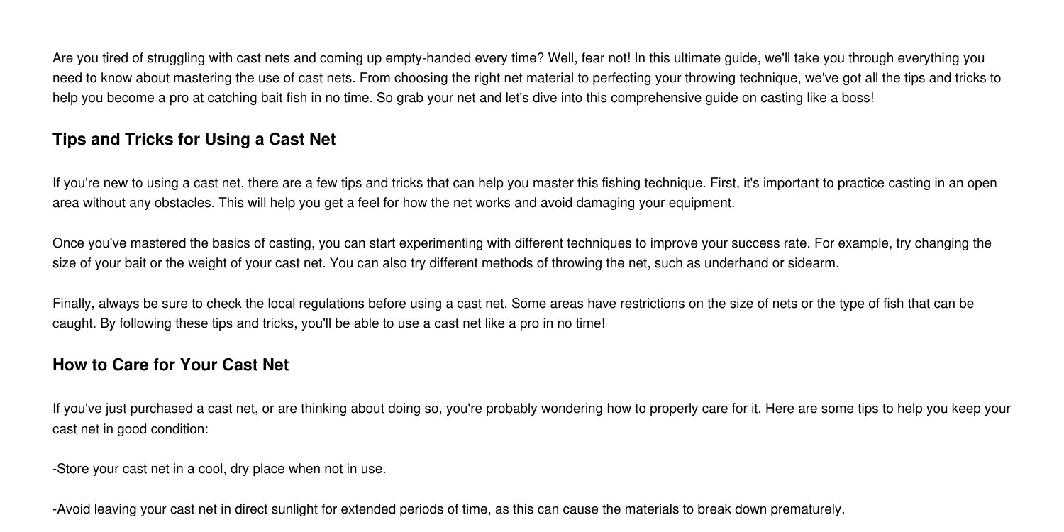 The Ultimate Guide to Mastering Cast Nets: Tips and Tricks.pdf