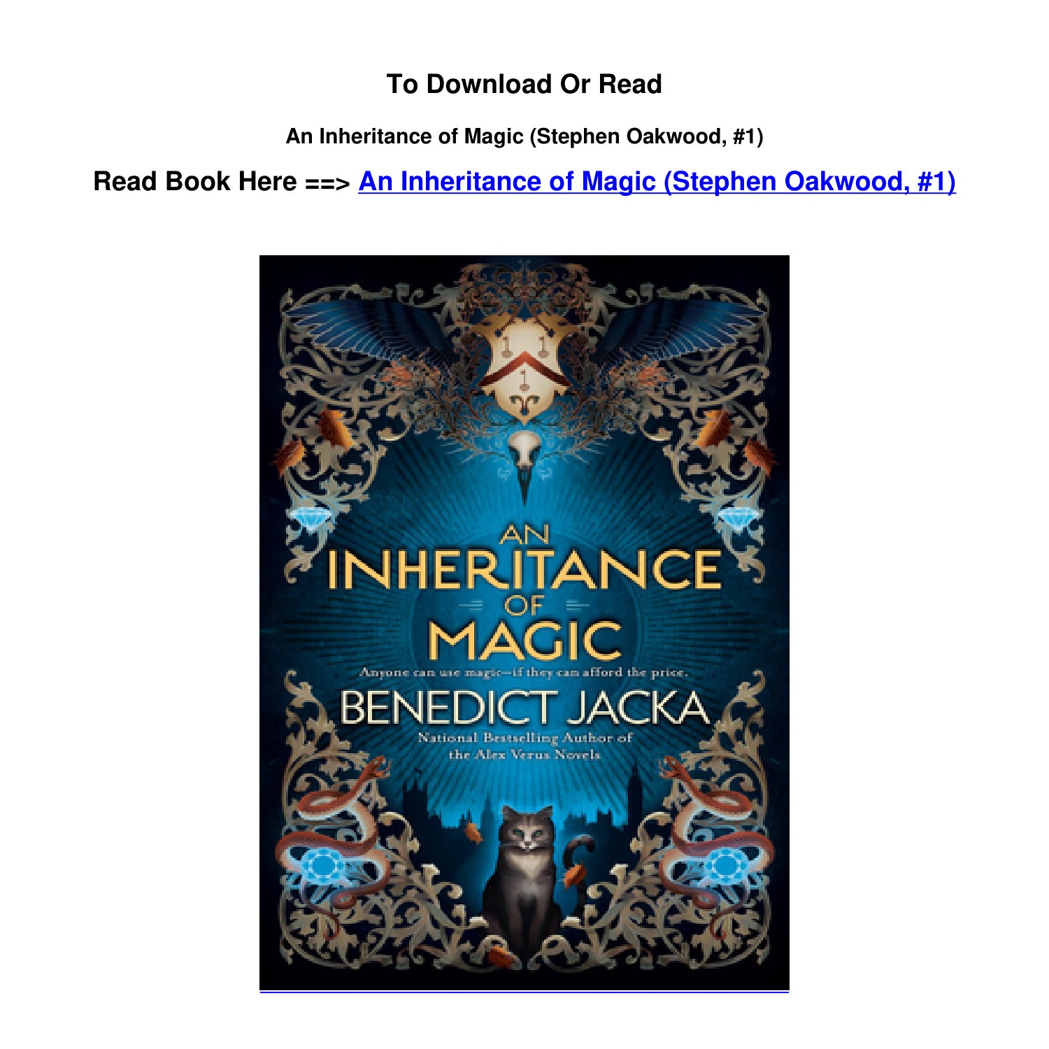 EPub Download An Inheritance Of Magic Stephen Oakwood 1 By Benedict ...