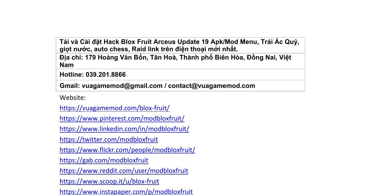 Tải và Cài đặt Hack Blox Fruit Arceus Update 19 Apk.docx