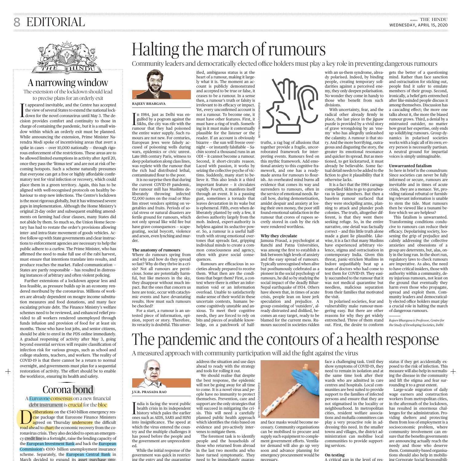 the-hindu-editorial-15th-april-2020-with-english-marathi-meanings