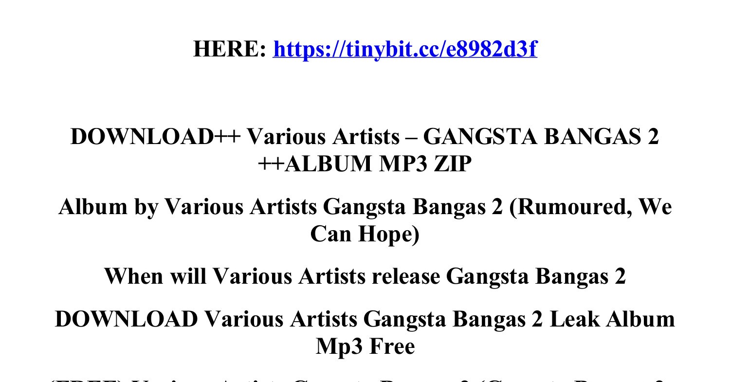 Download_various_artists_gangsta_bangas_2_album_mp3_zip.Pdf | DocDroid