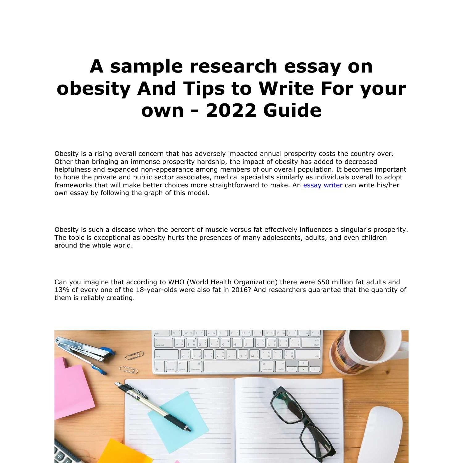 obesity essay thesis