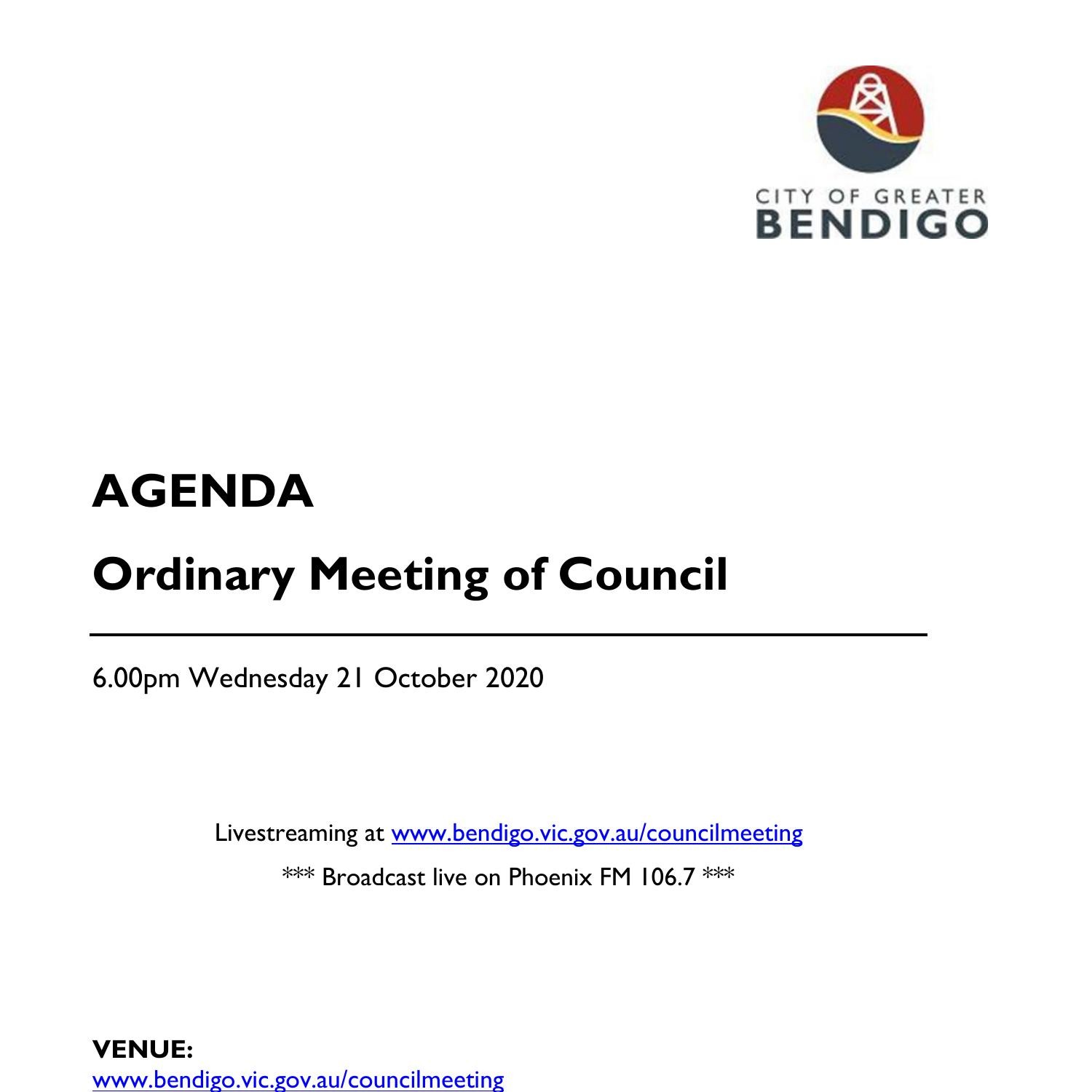 Ordinary Meeting Agenda 21 October Pdf Docdroid