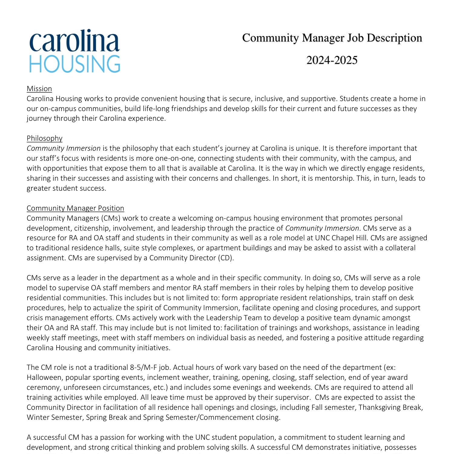 Community Manager Job Description Pdf