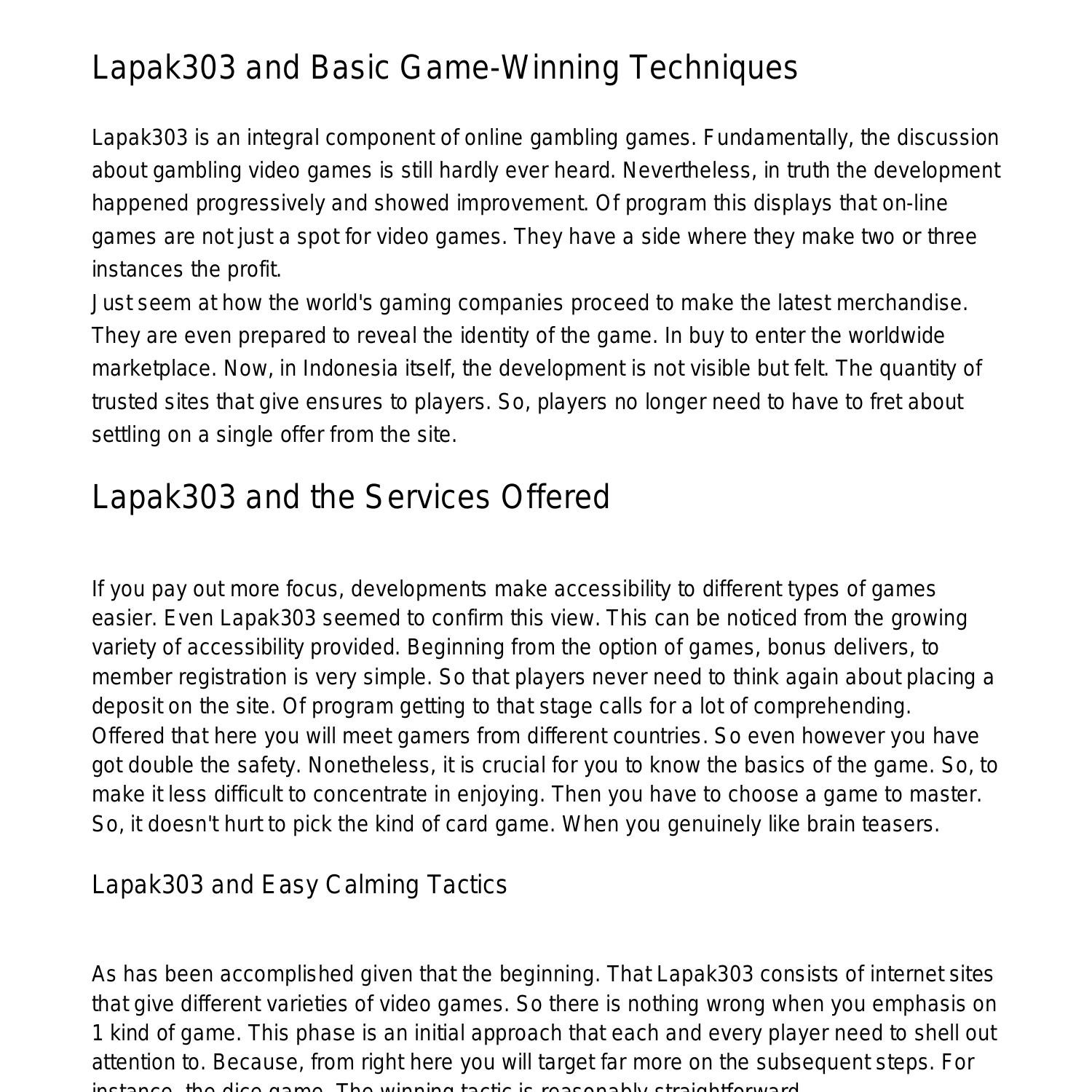 lapak303-and-easy-gamewinning-tacticsfqjwr-pdf-pdf-docdroid