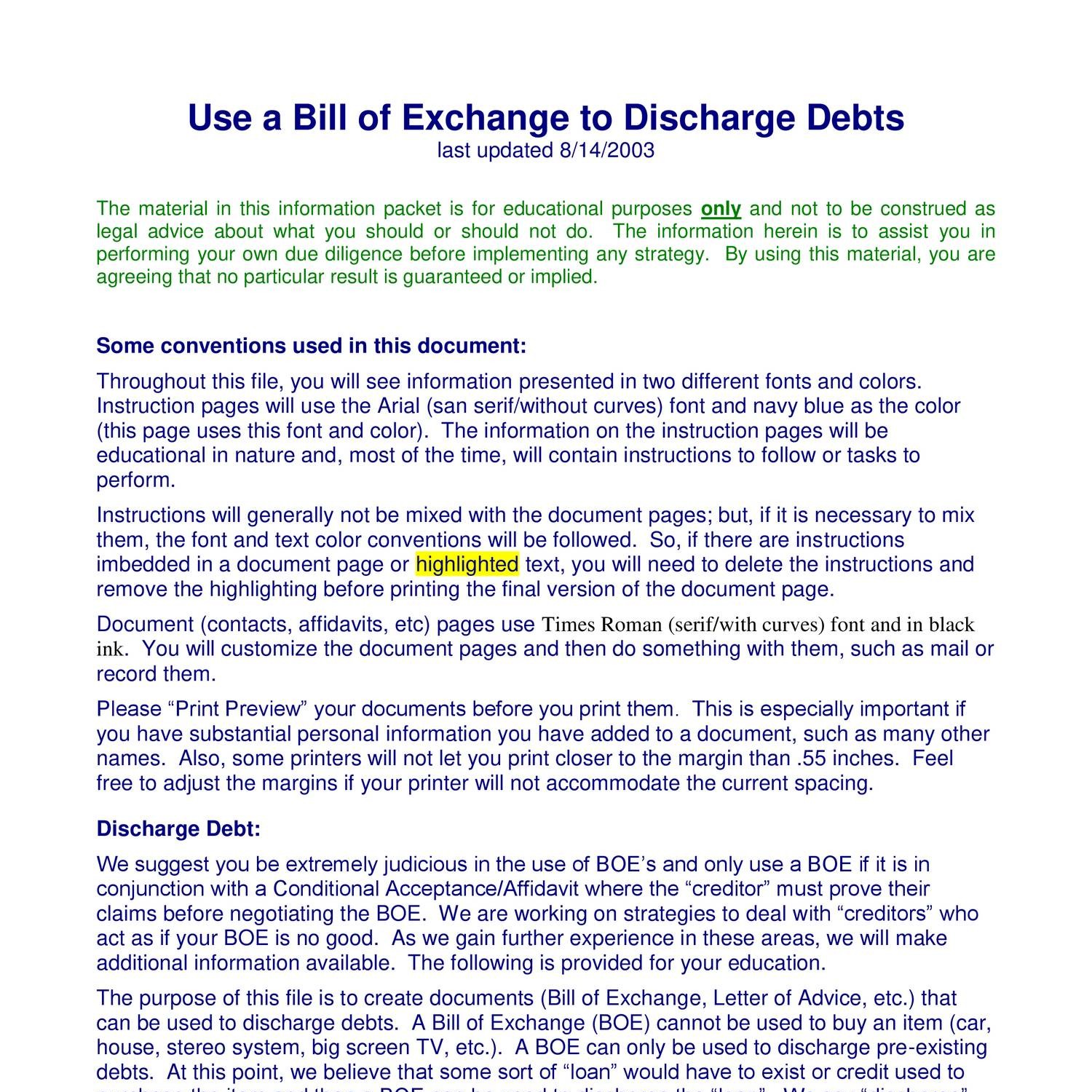 Use a Bill of Exchange to Discharge Debts.pdf | DocDroid