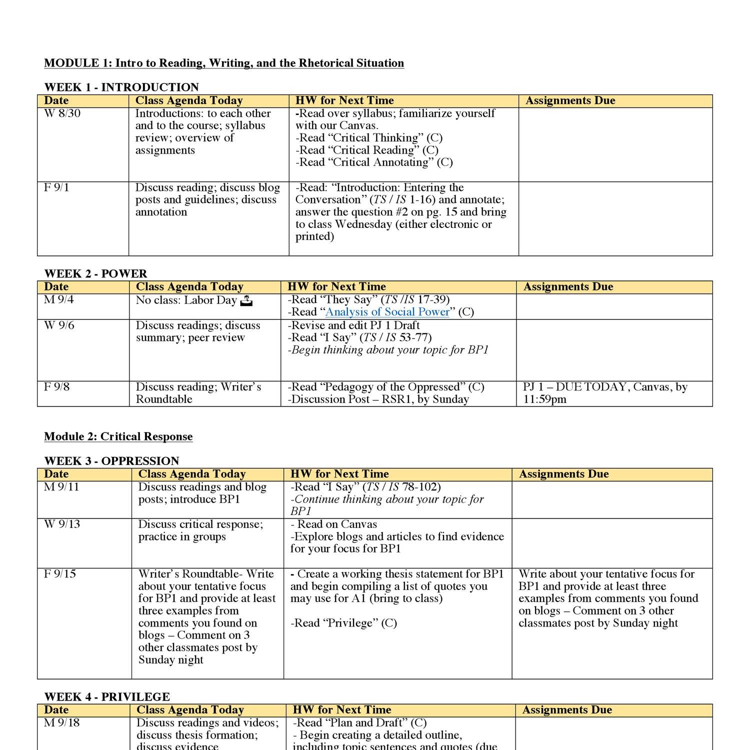 Course Schedule pdf DocDroid