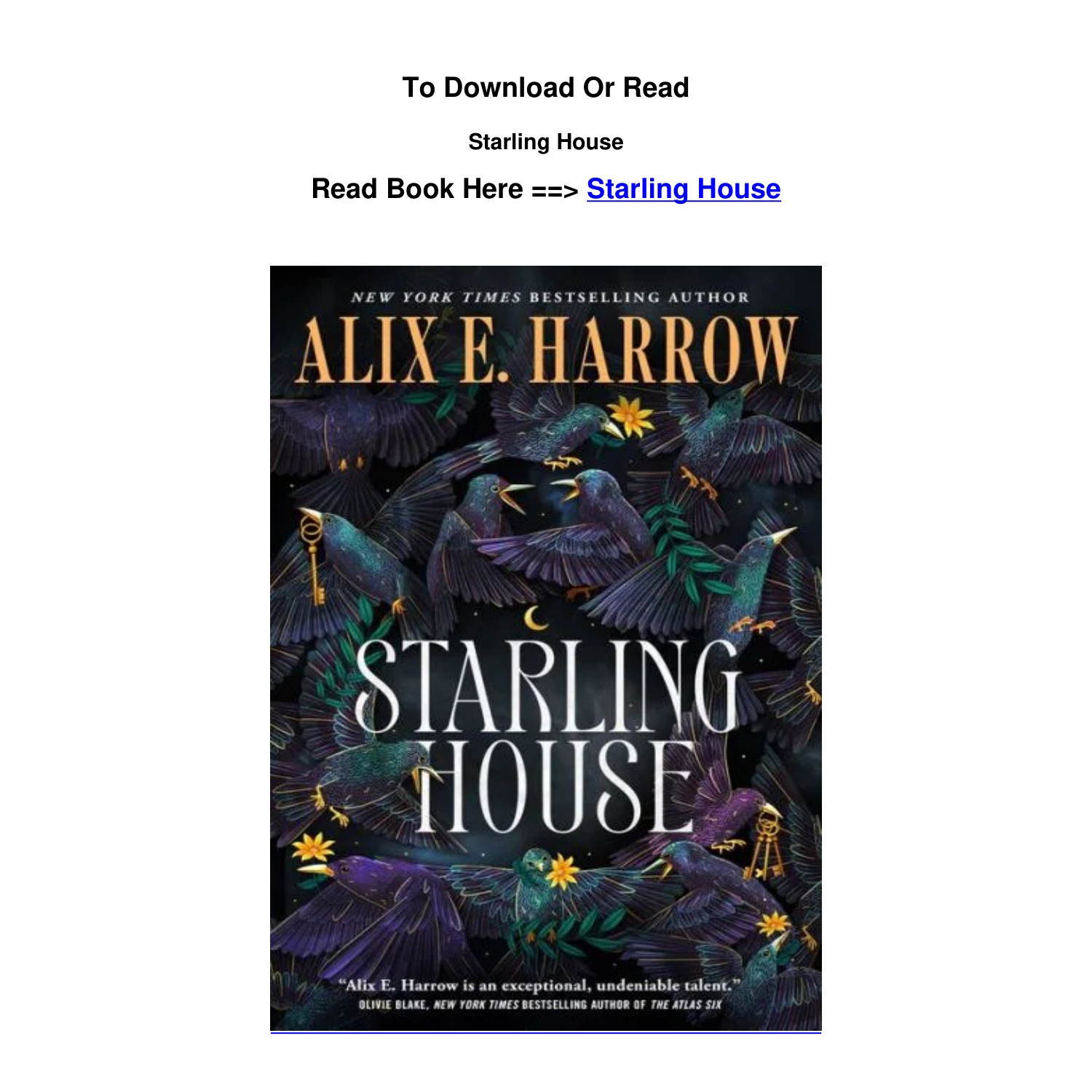 Pdf download Starling House By Alix E Harrow.pdf | DocDroid