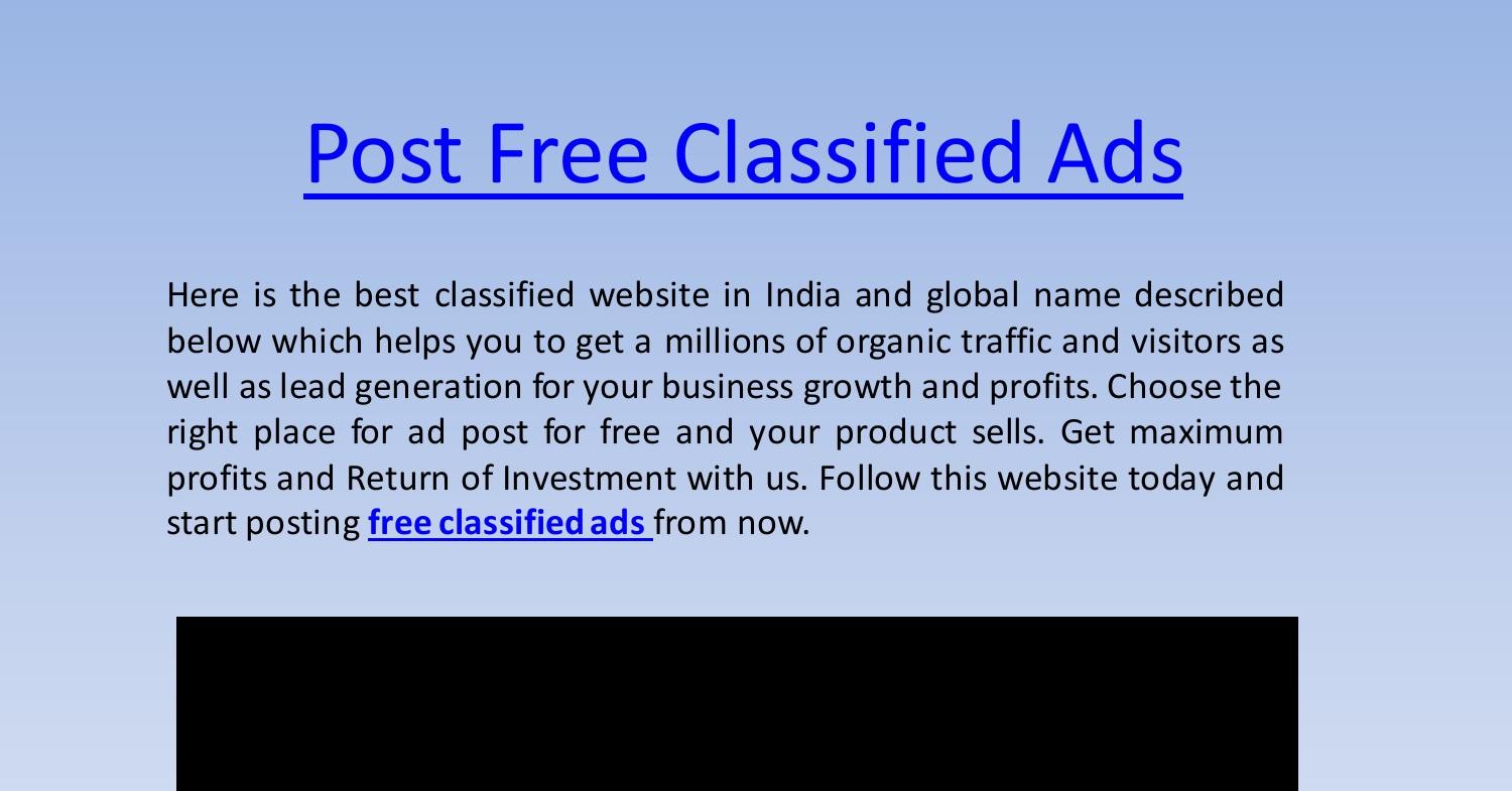 Free Classified Ads Posting Website Without Registration.pdf | DocDroid