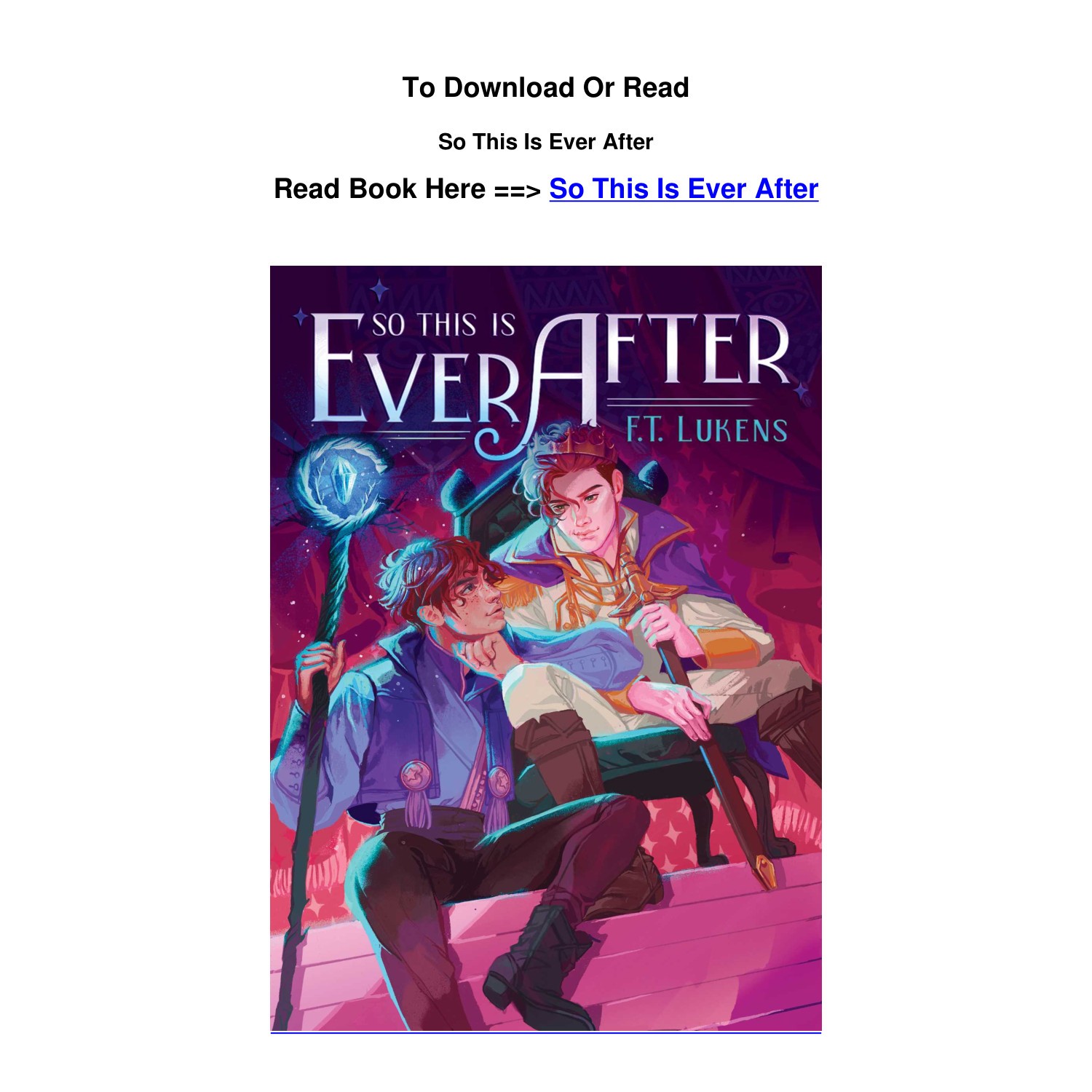 DOWNLOAD Epub So This Is Ever After By F T Lukens.pdf | DocDroid