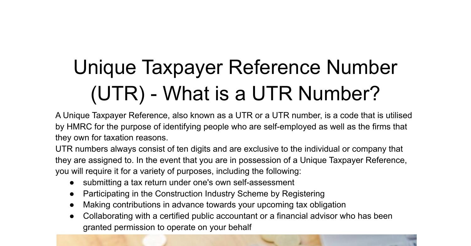 unique-taxpayer-reference-number-utr-what-is-a-utr-number-pdf