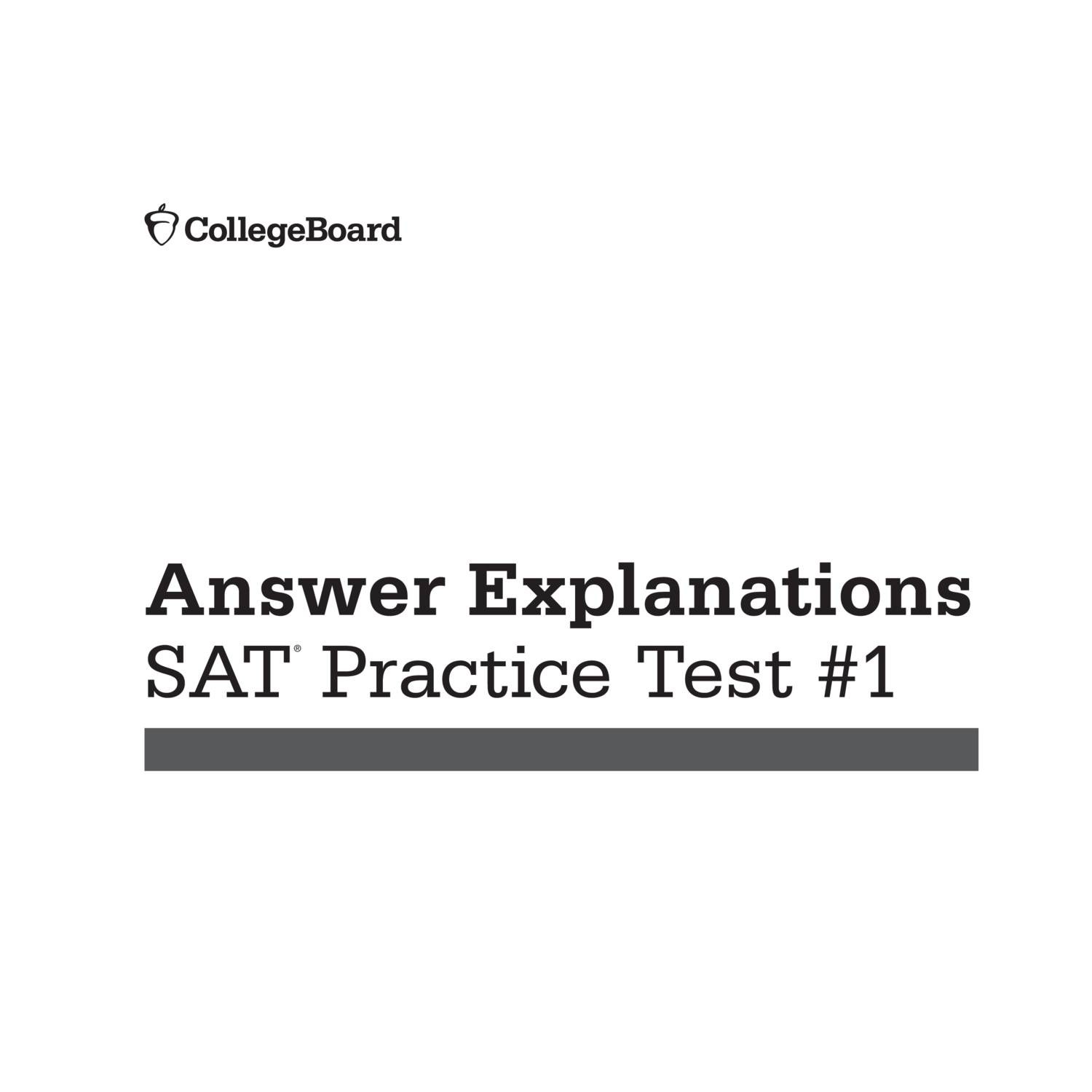 Sat practice test 1 answers pdf DocDroid