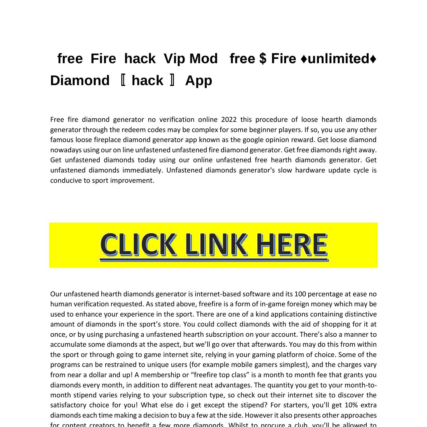 free fire vip mod hack