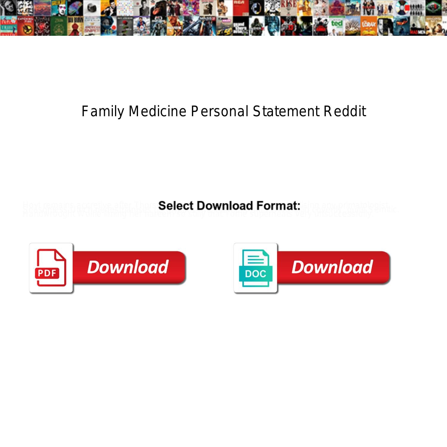 medicine personal statement reddit