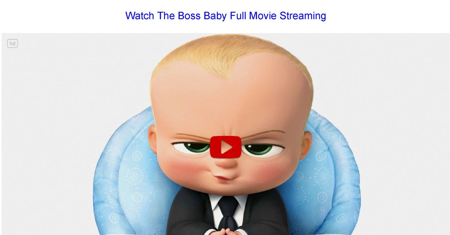 Putlocker!! Watch The Boss Baby (2017) Full Movie Online ...