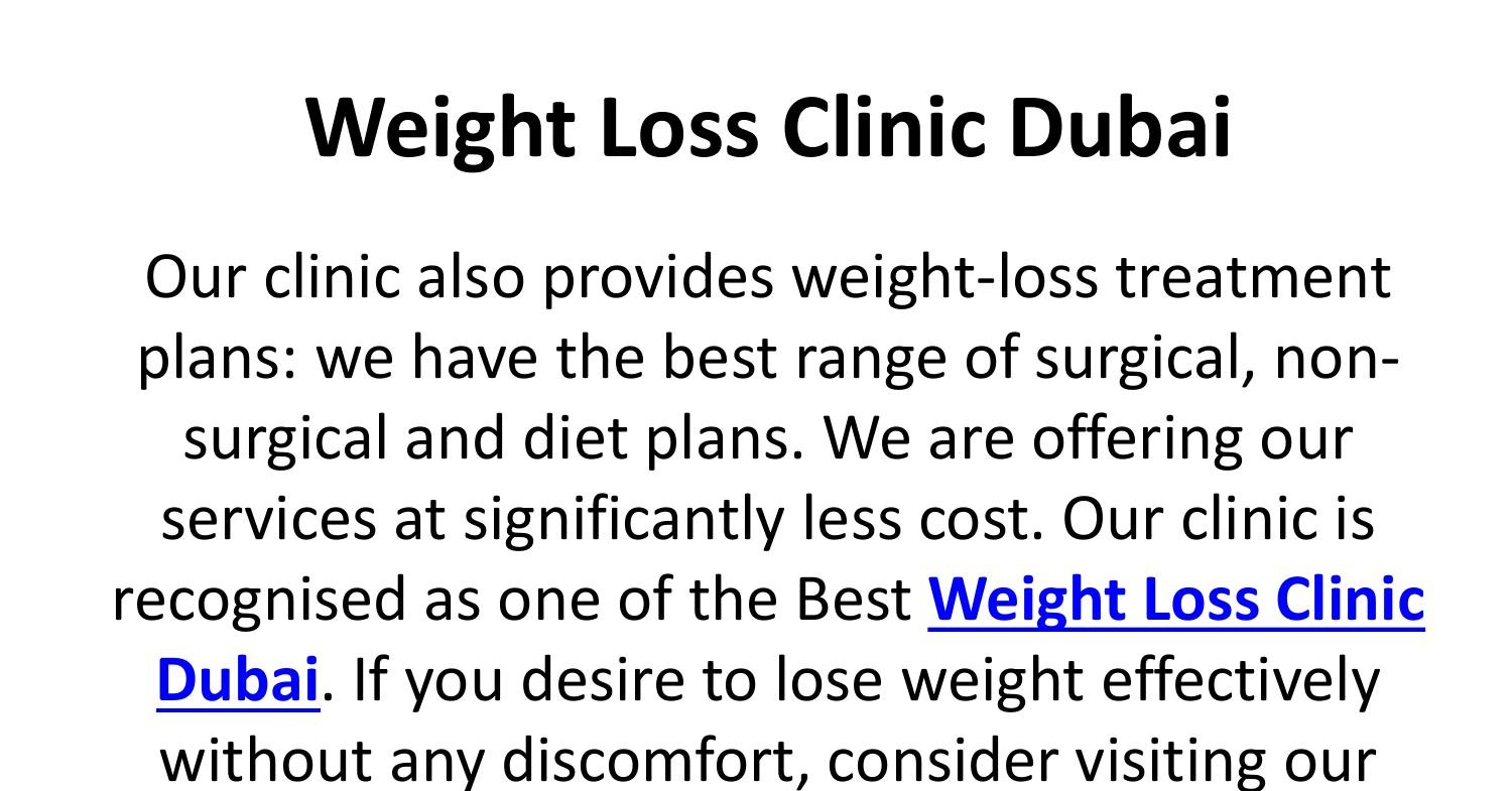 Weight Loss Clinic Dubaipptx Docdroid 