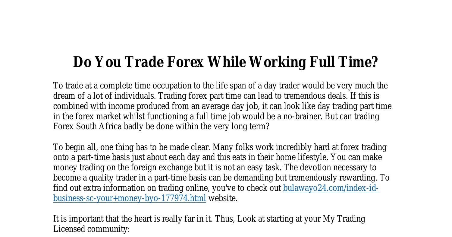 Parttime Trading Forex The Forex Scalpers