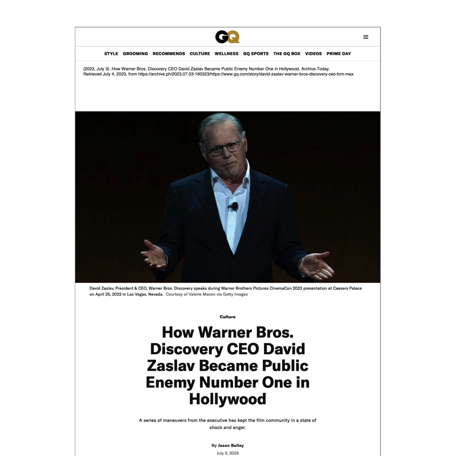 How Warner Bros. Discovery CEO David Zaslav Became Public Enemy Number ...